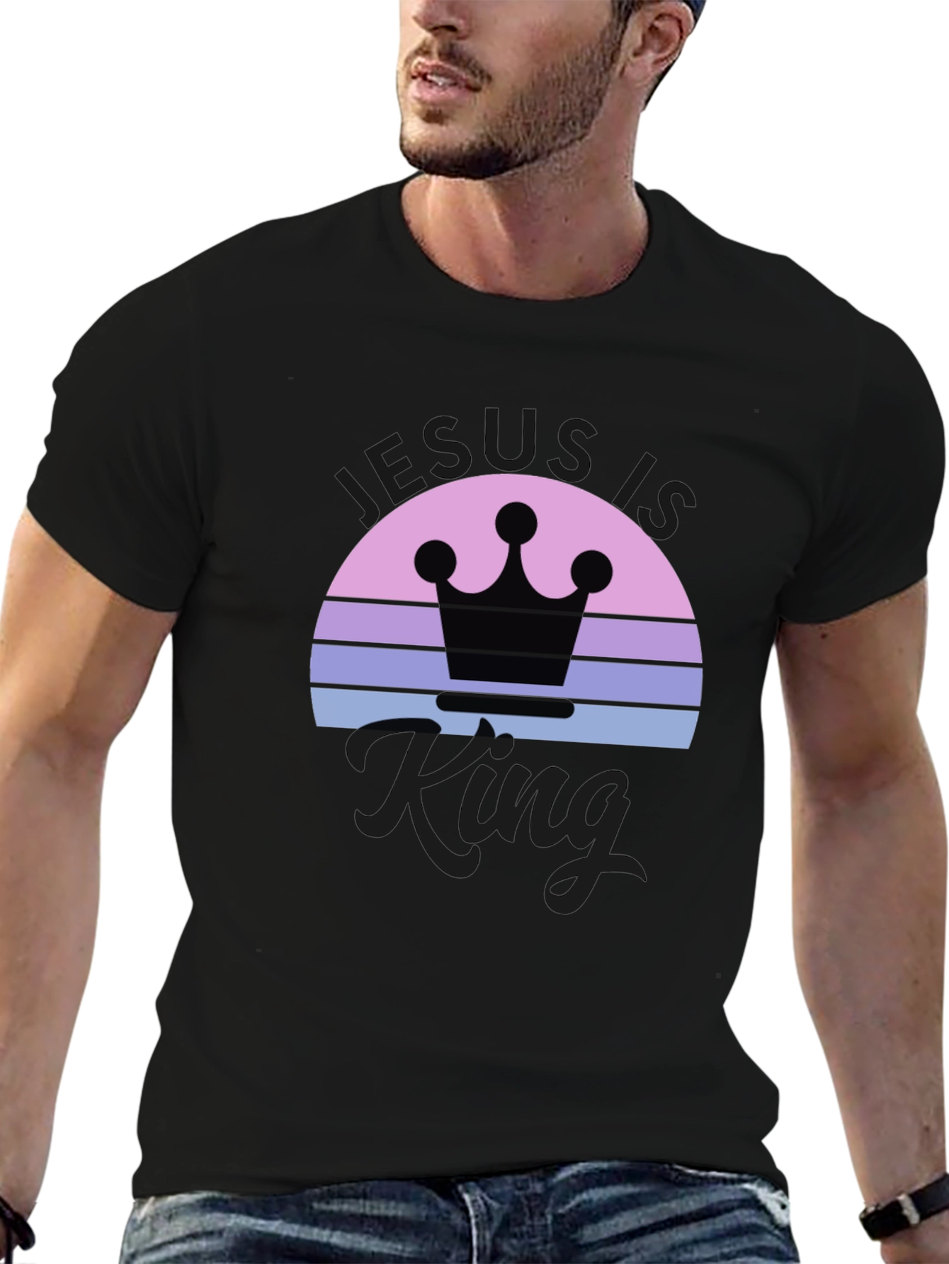 Jesus is King Graphic Tee - Stylish Christian Apparel