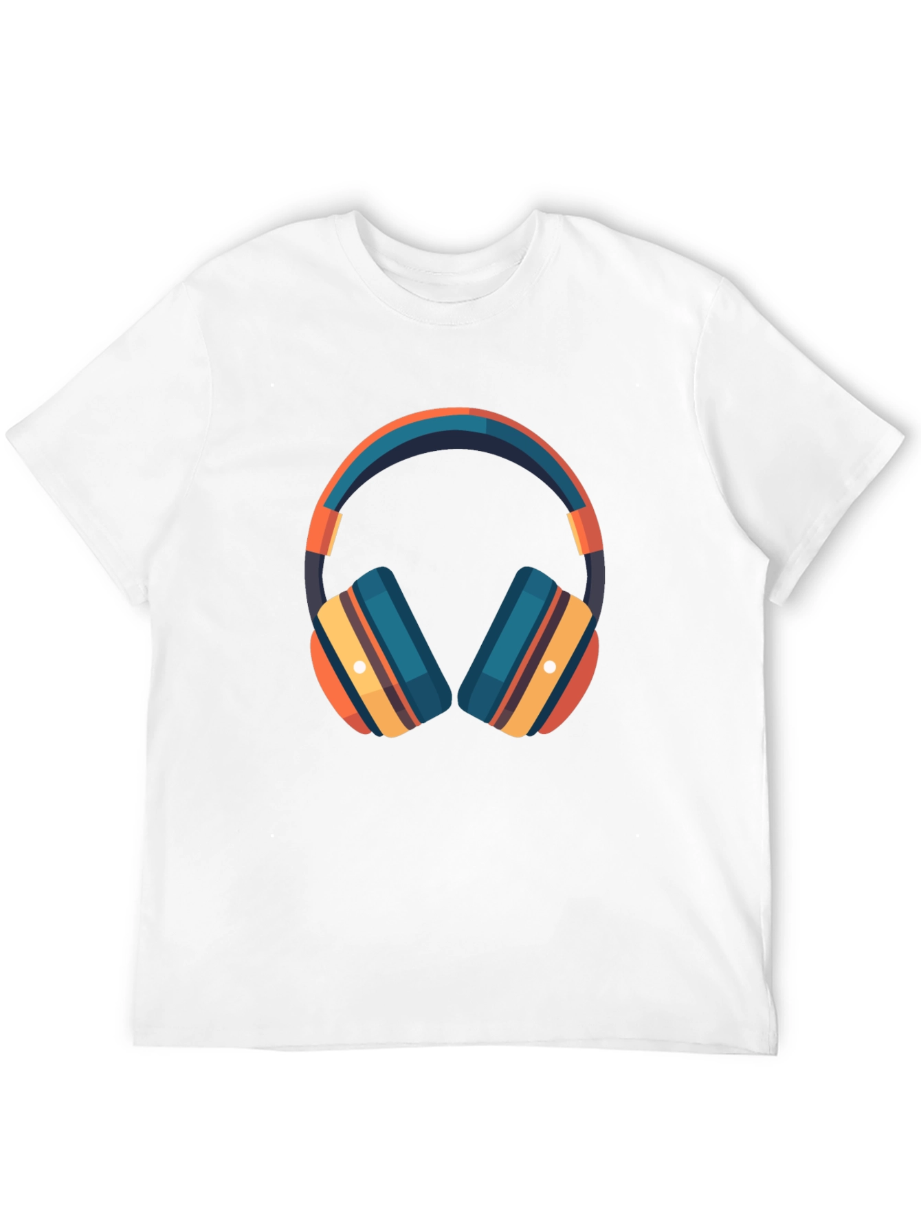 Headphones Graphic Black T-Shirt