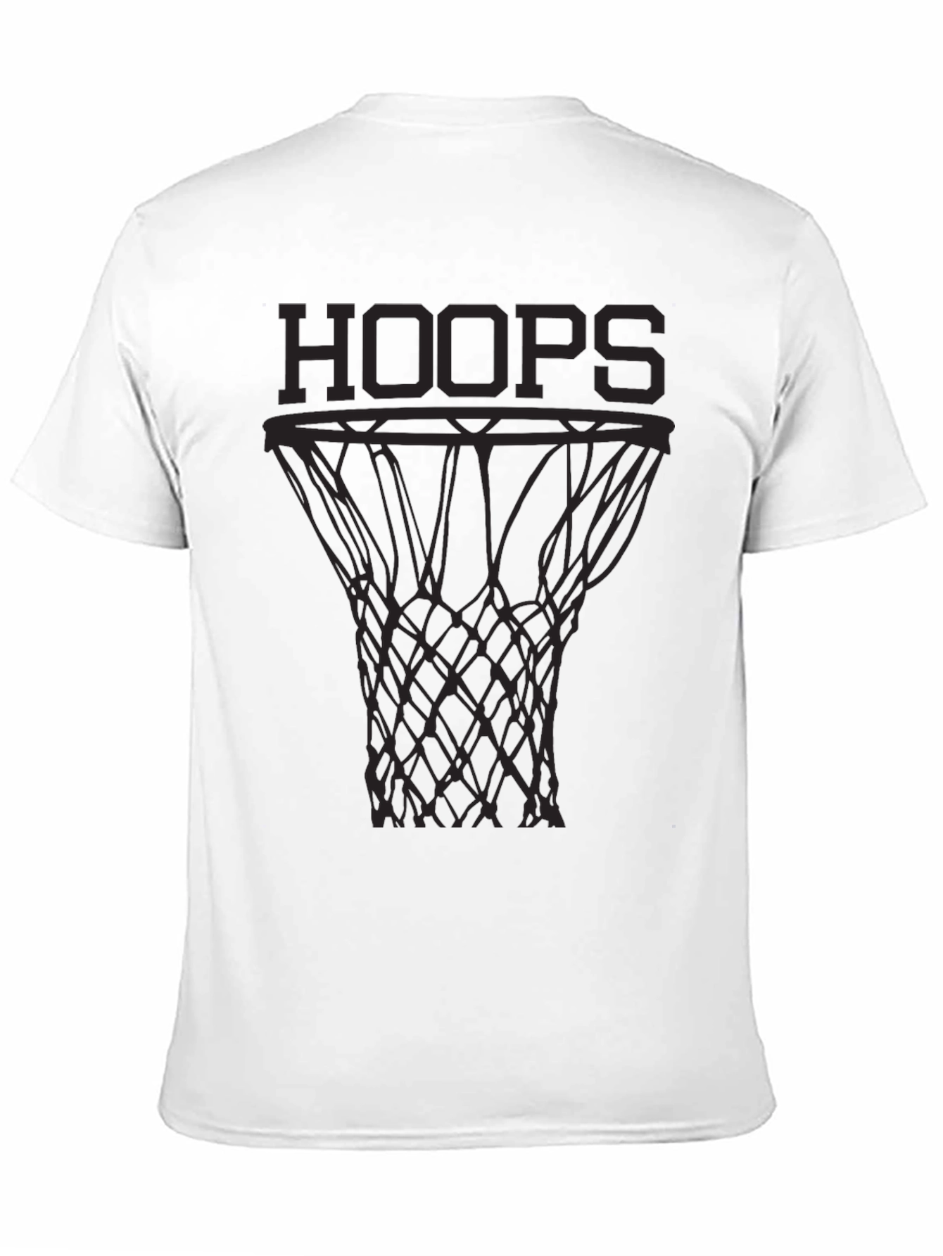 Mens Black Hoops Graphic T-Shirt