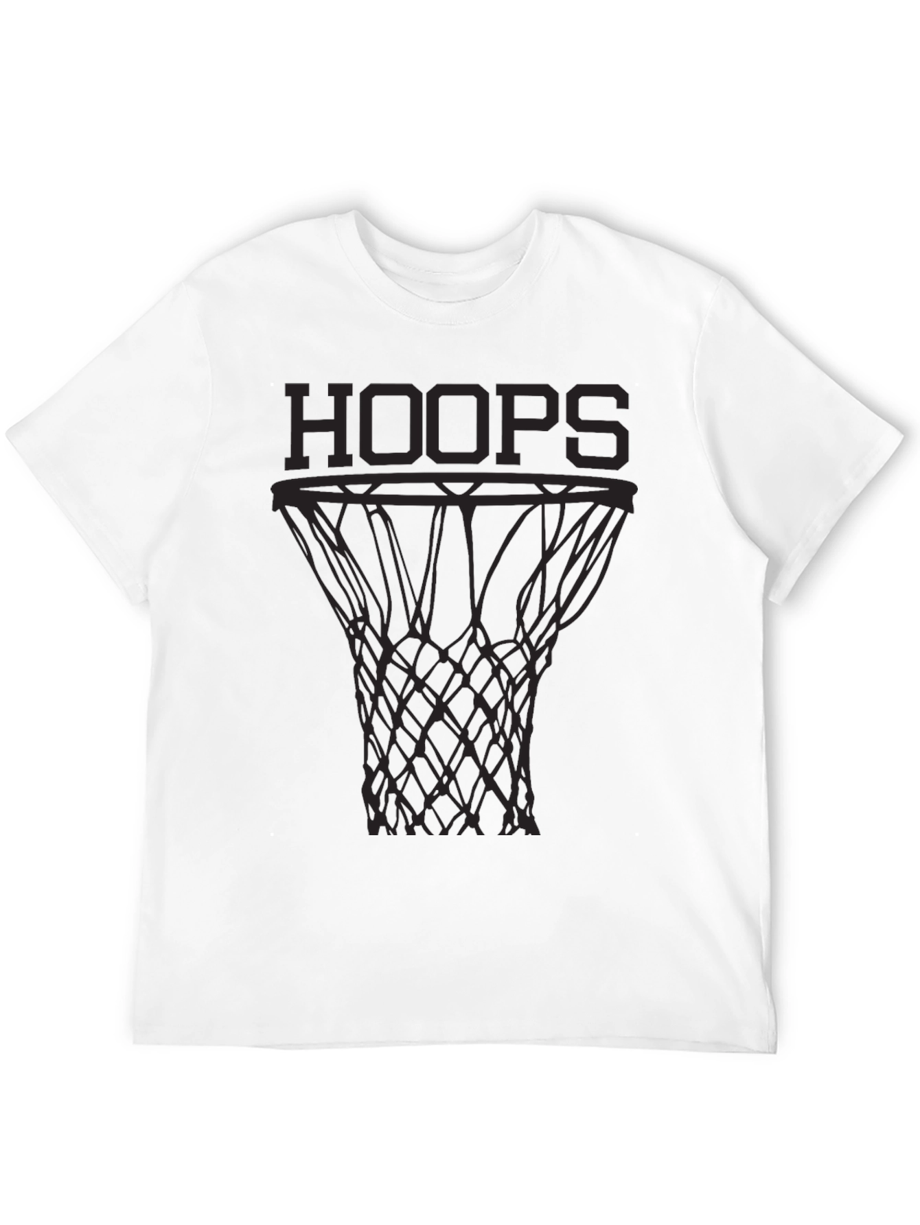 Mens Black Hoops Graphic T-Shirt