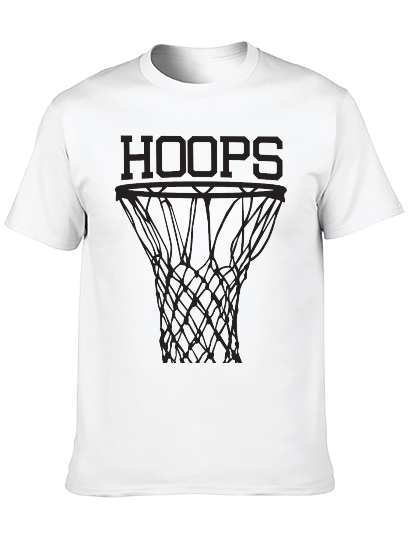 Mens Black Hoops Graphic T-Shirt