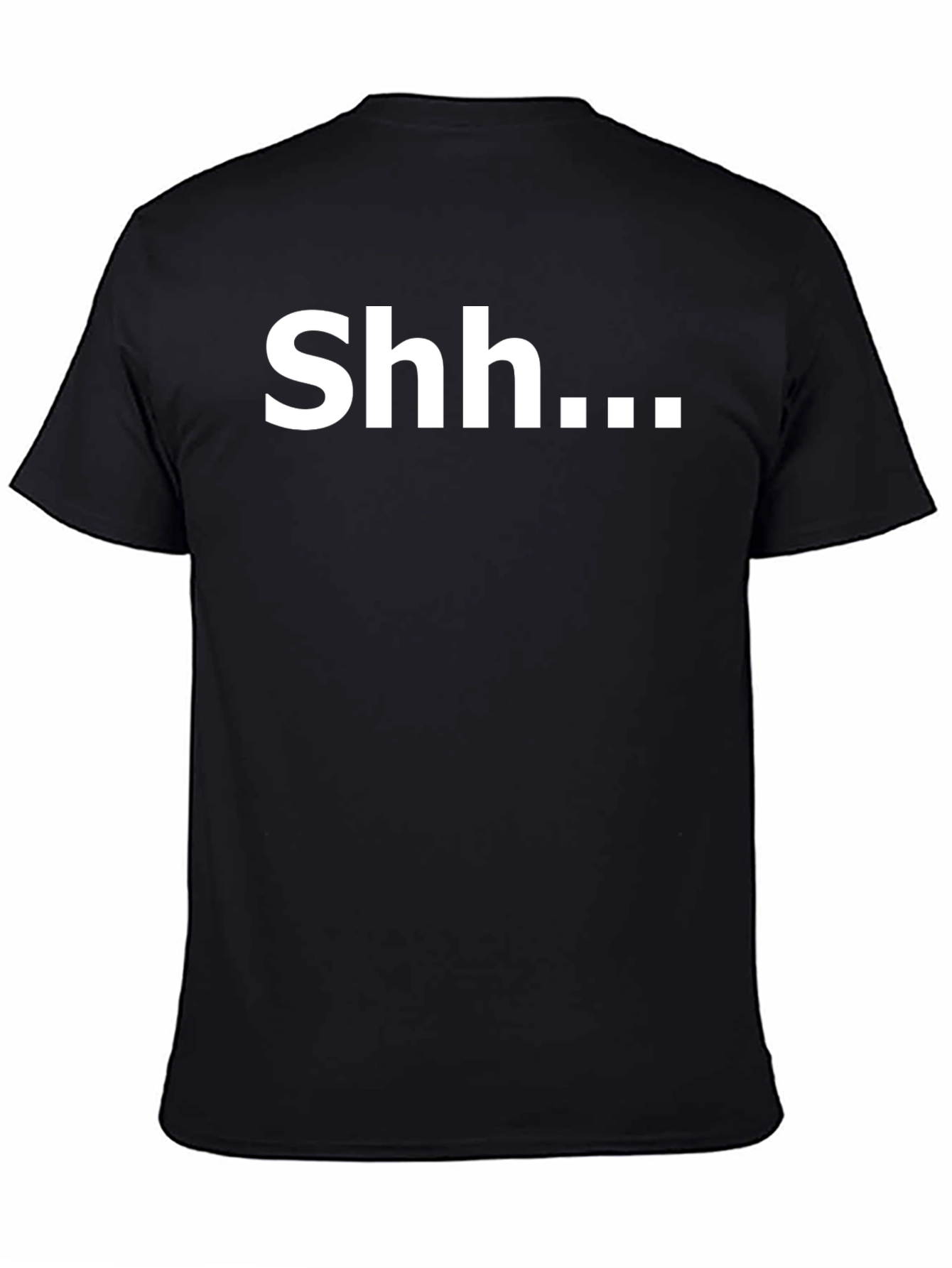 Shh... Graphic Tee - Black Cotton T-Shirt