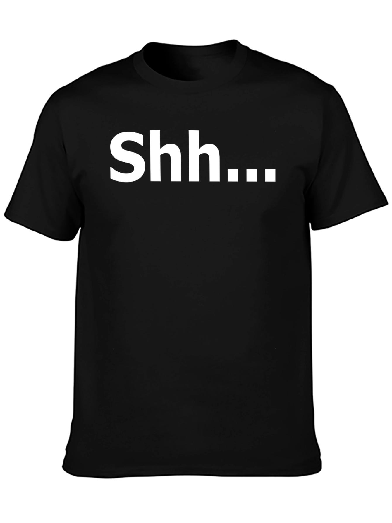 Shh... Graphic Tee - Black Cotton T-Shirt