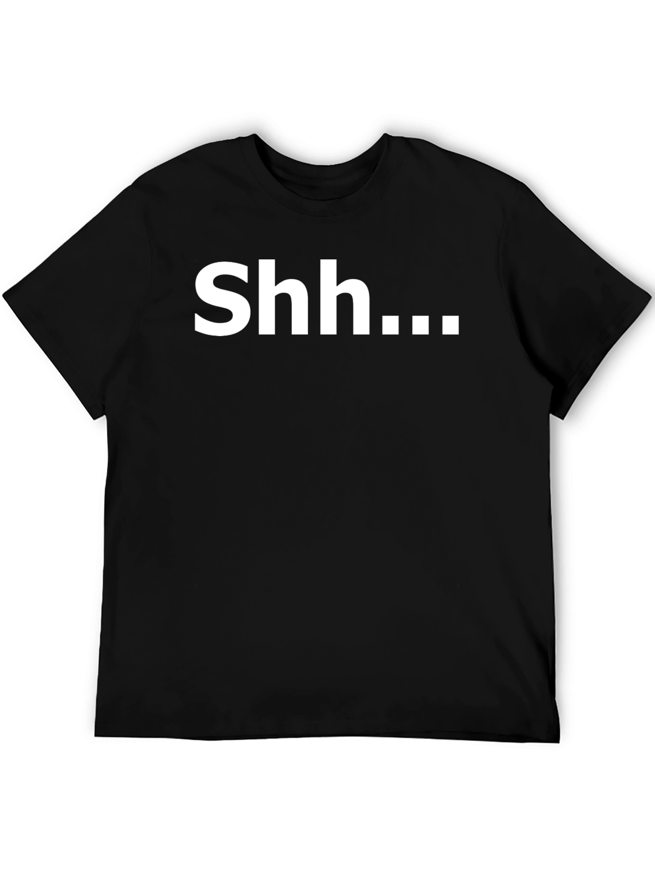 Shh... Graphic Tee - Black Cotton T-Shirt