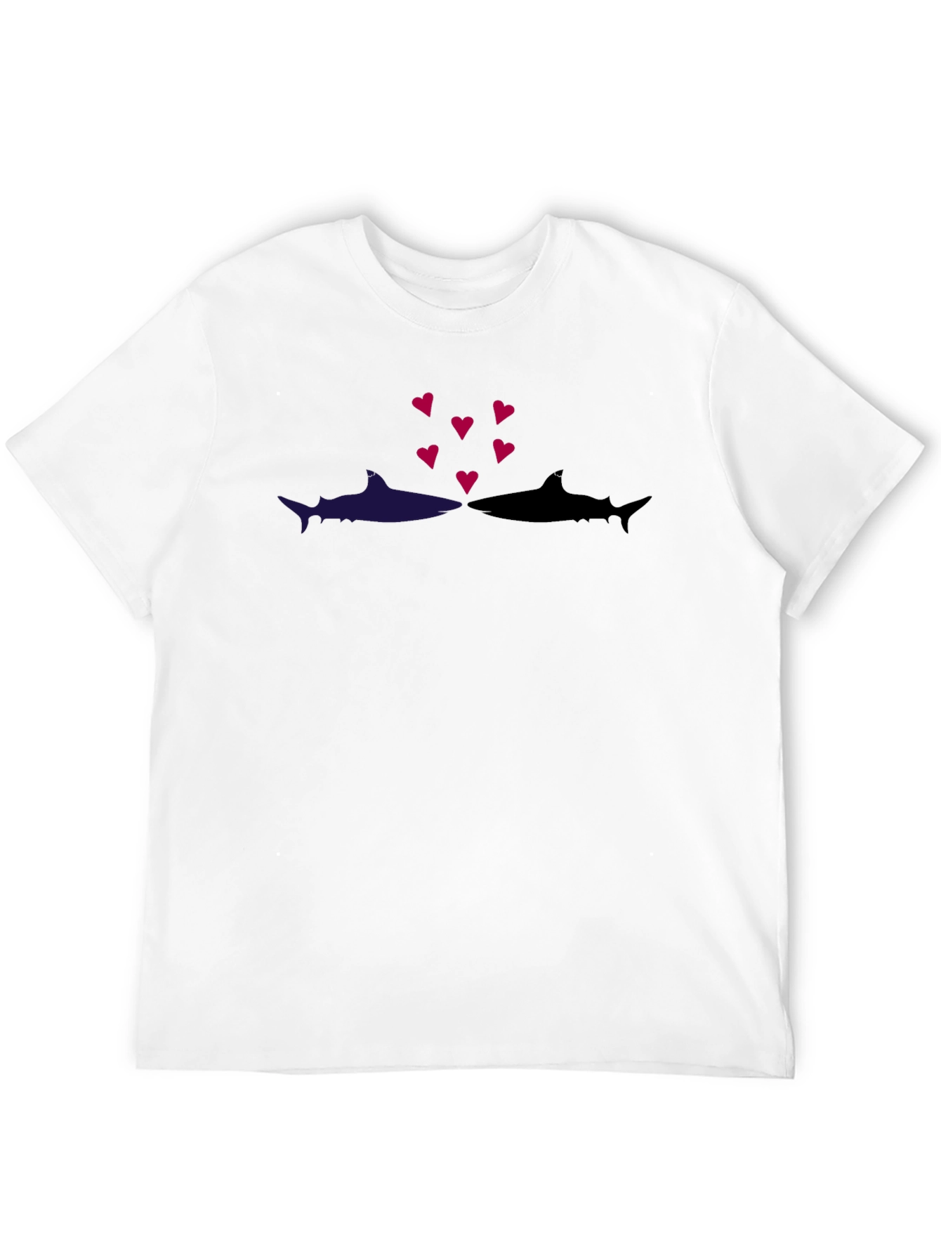 Shark Love Black T-Shirt