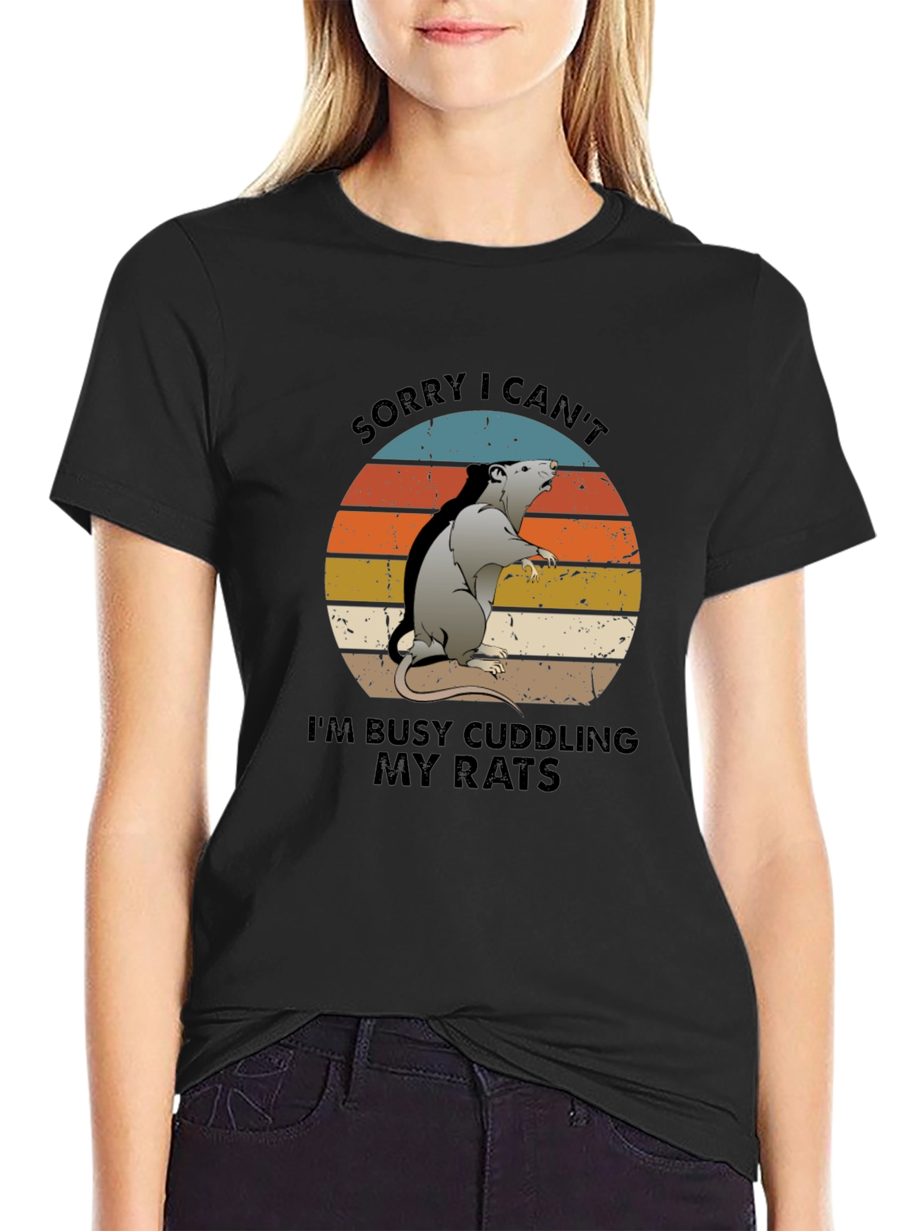 Cuddling Rats T-Shirt: Funny Rat Lover Tee