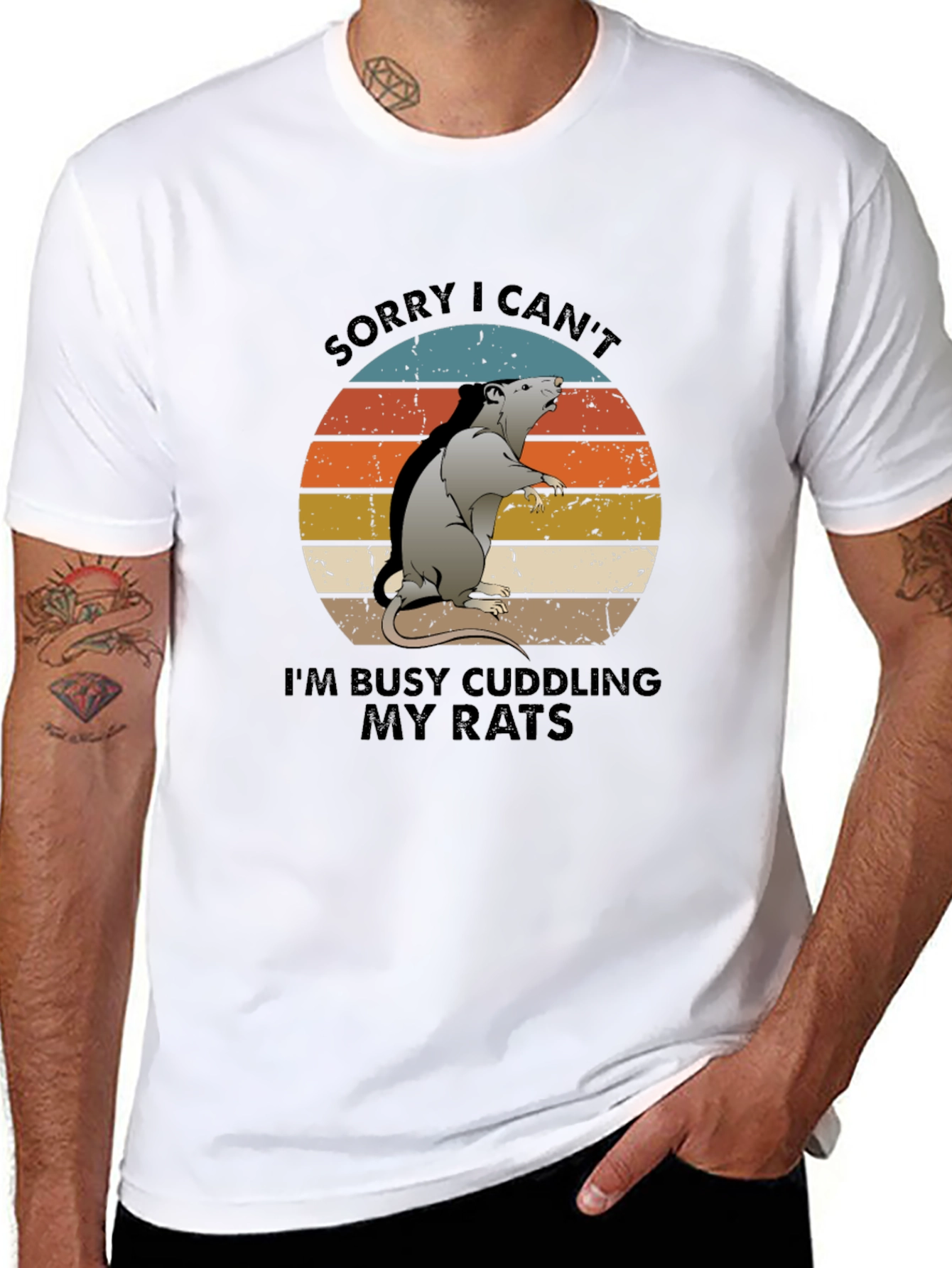 Cuddling Rats T-Shirt: Funny Rat Lover Tee