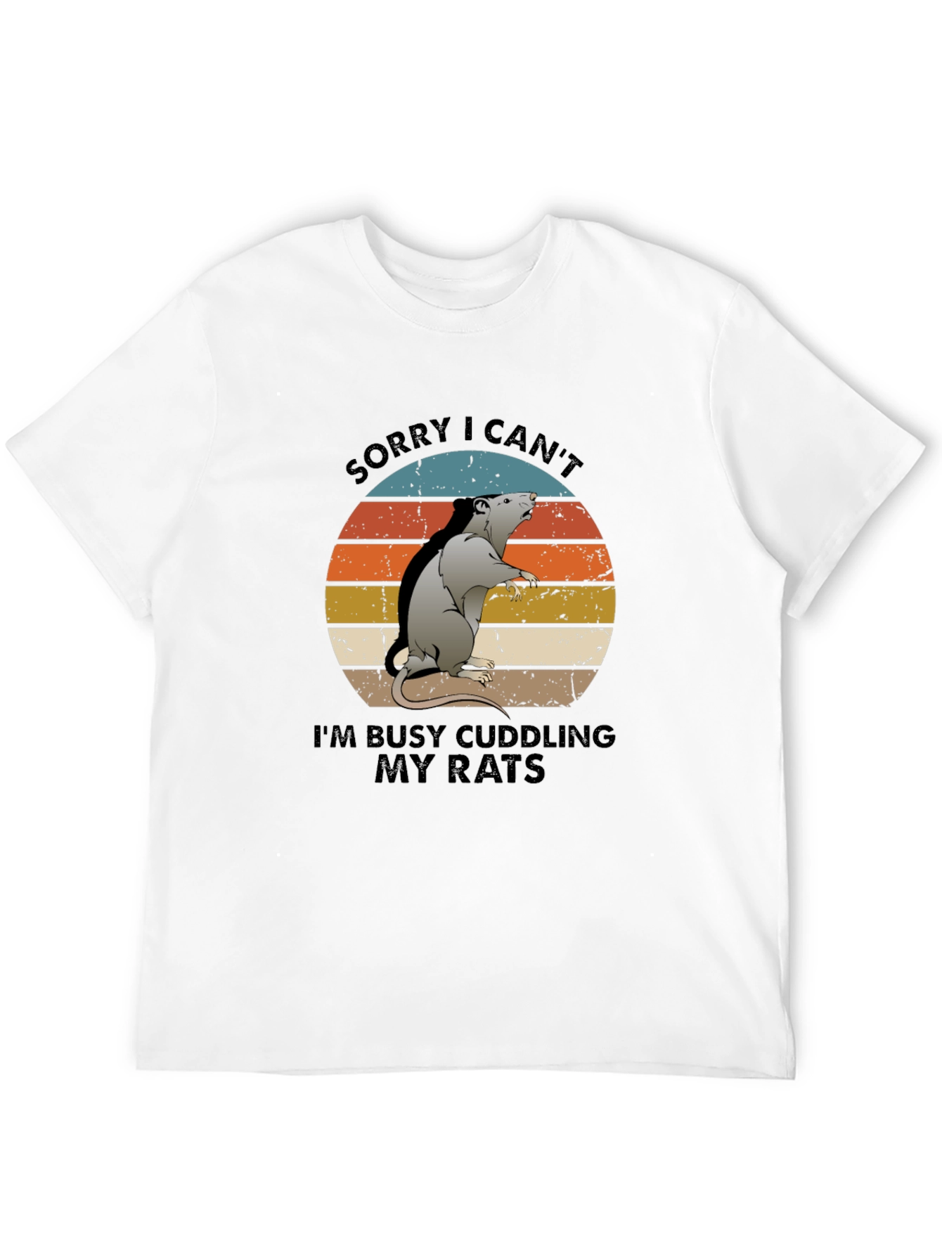 Cuddling Rats T-Shirt: Funny Rat Lover Tee