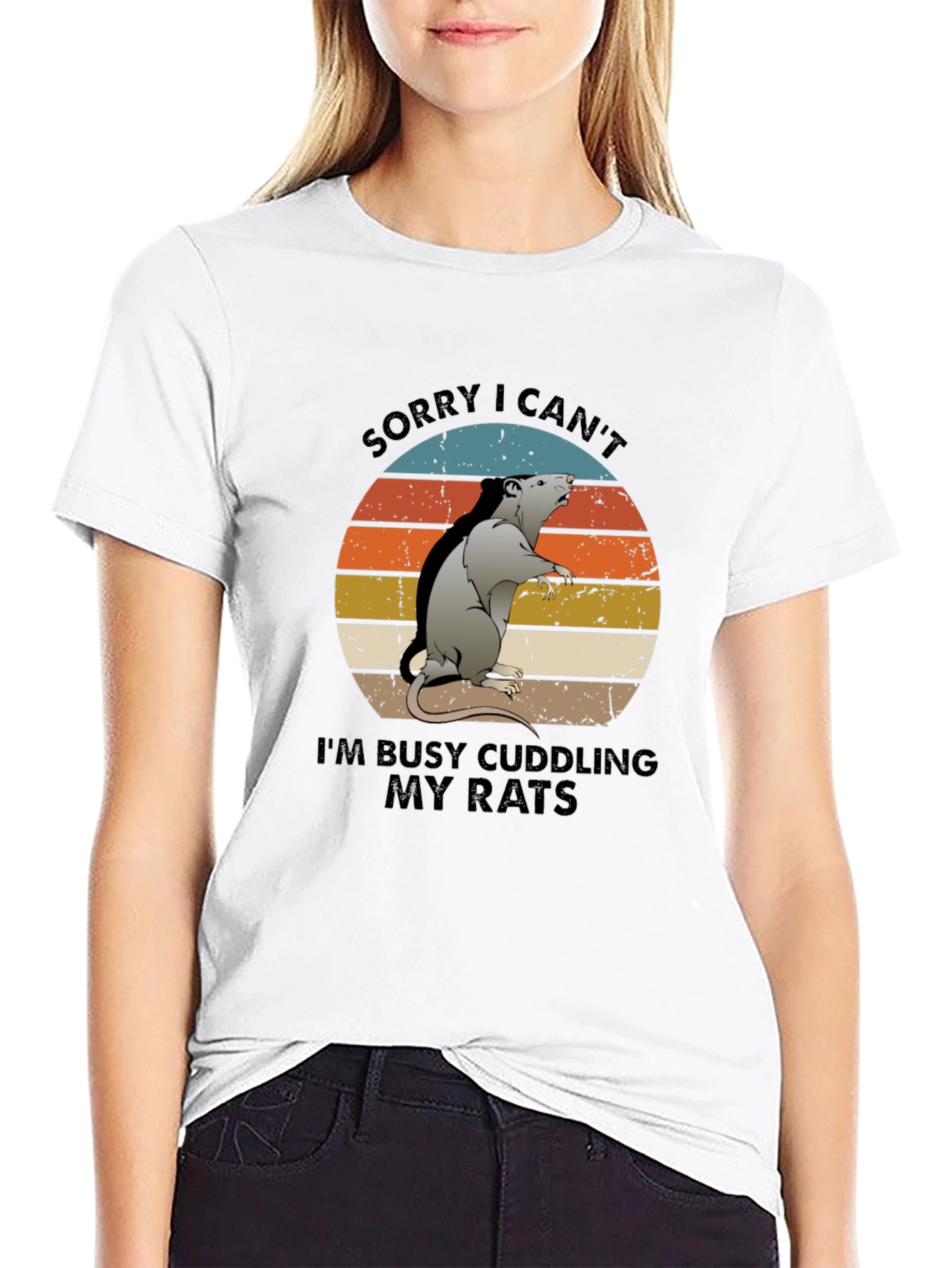 Cuddling Rats T-Shirt: Funny Rat Lover Tee