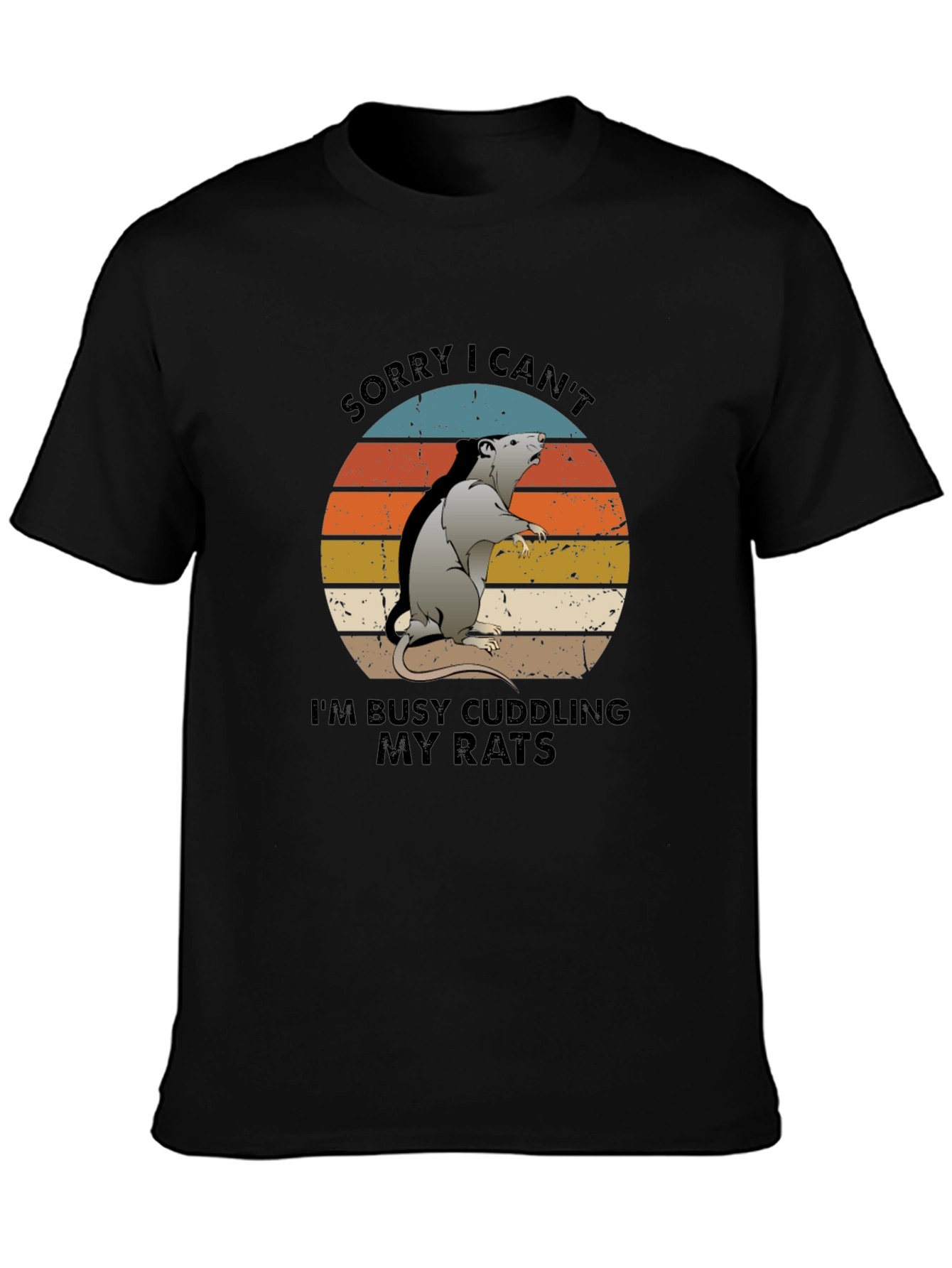 Cuddling Rats T-Shirt: Funny Rat Lover Tee