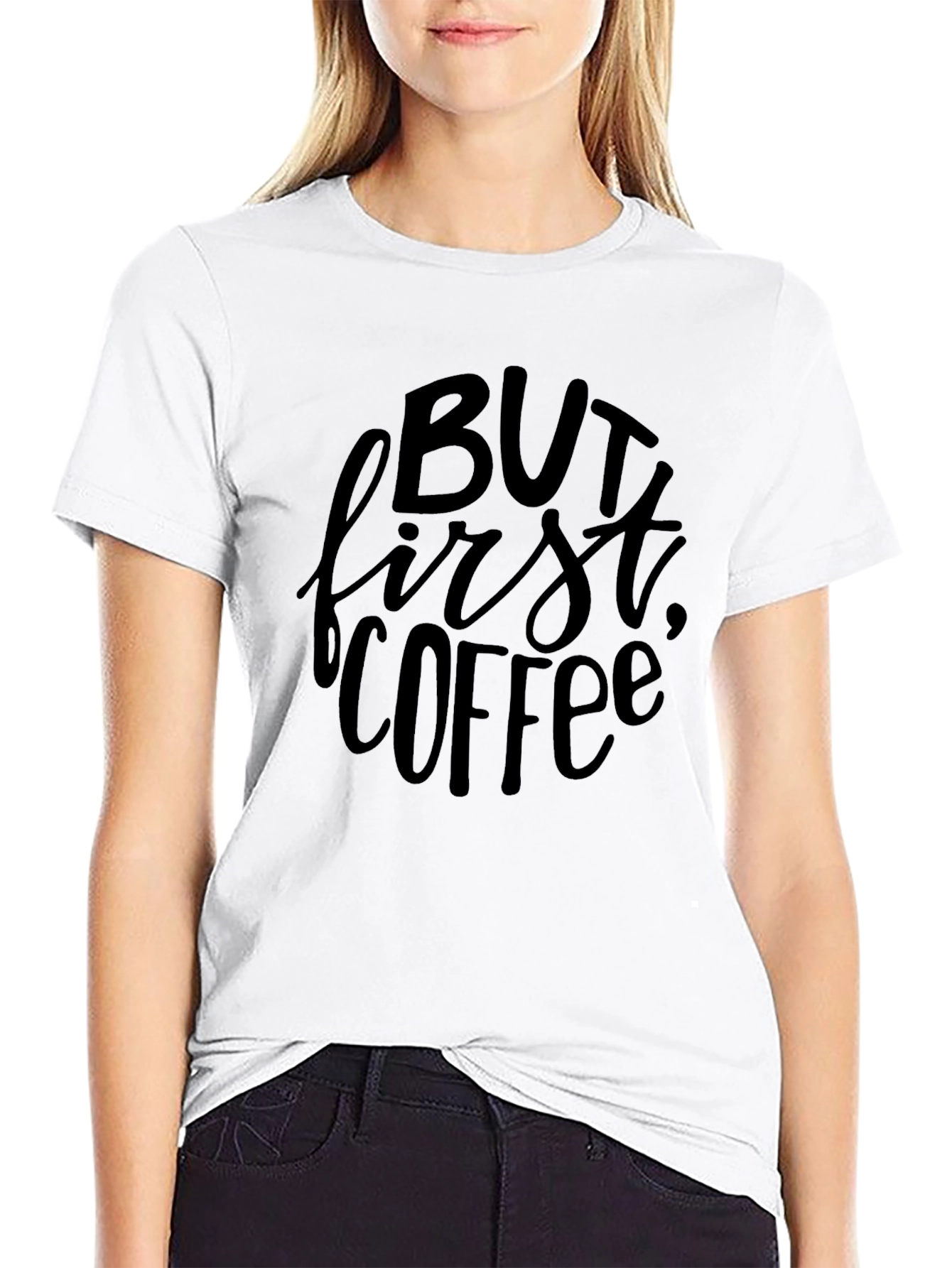 But First Coffee Graphic Tee - Black Unisex T-Shirt