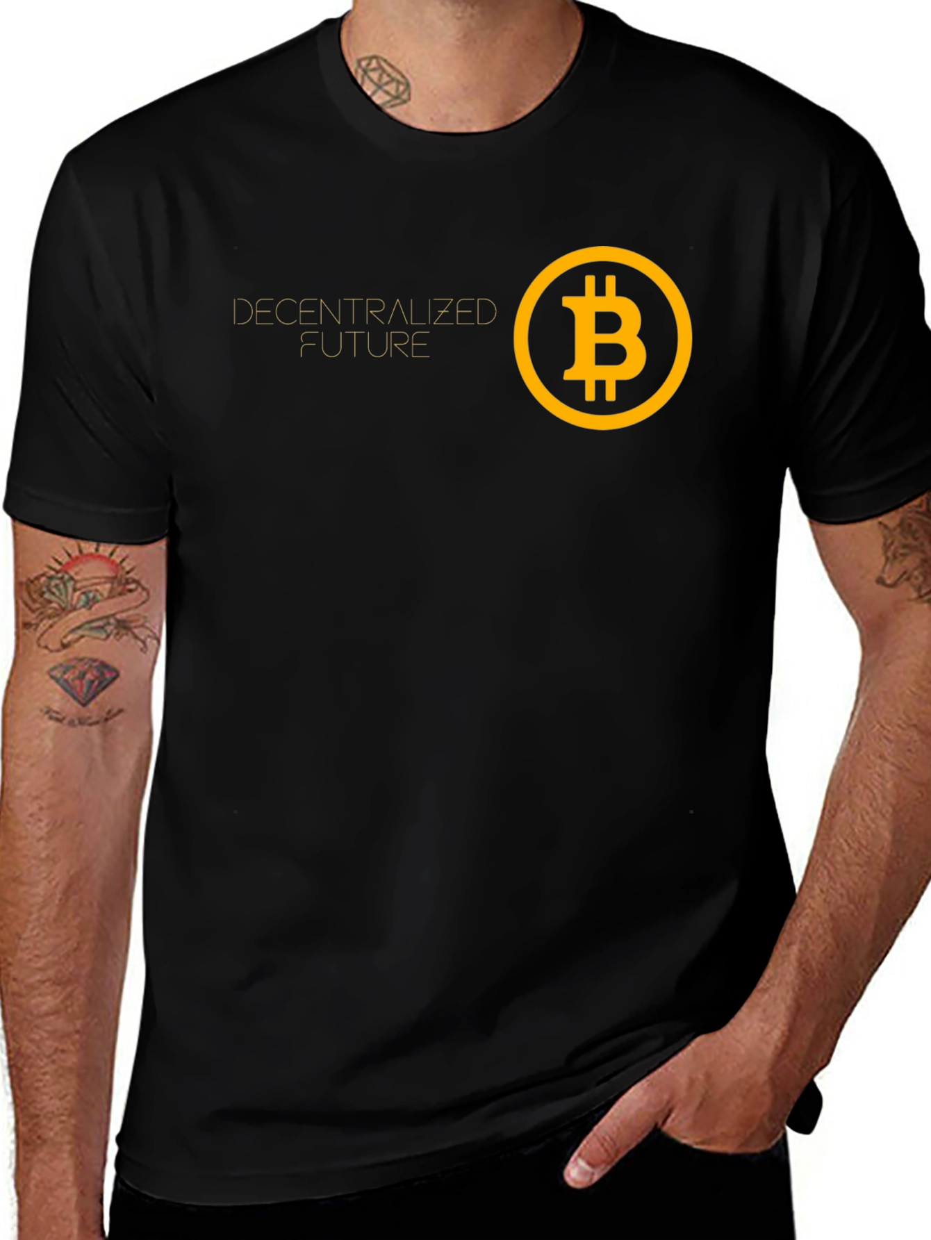 Decentralized Future Bitcoin Graphic Tee - Black