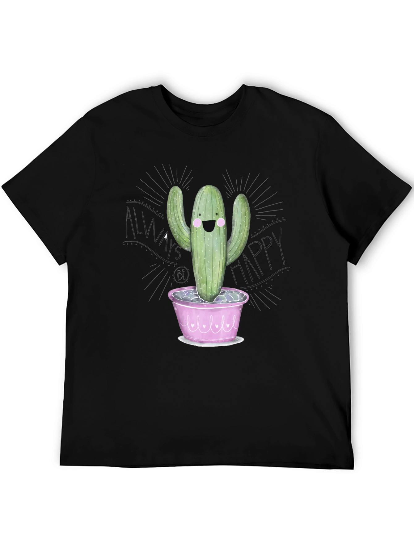 Always Happy Cactus Tee - Cute Plant Lover Shirt