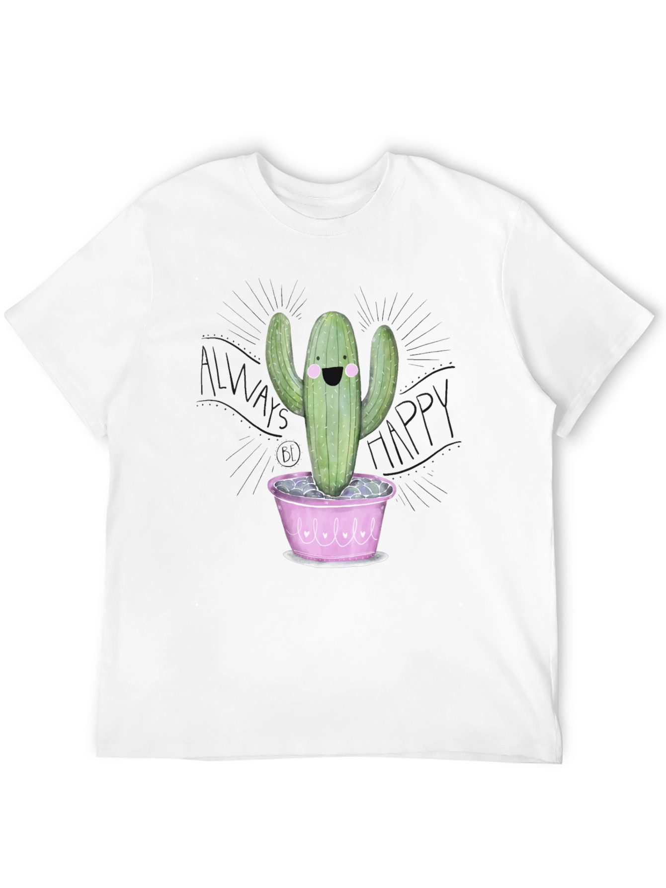 Always Happy Cactus Tee - Cute Plant Lover Shirt