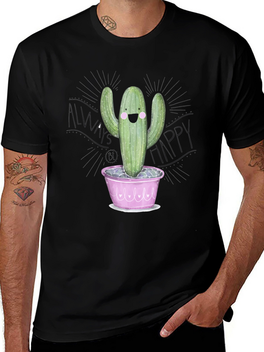 Always Happy Cactus Tee - Cute Plant Lover Shirt