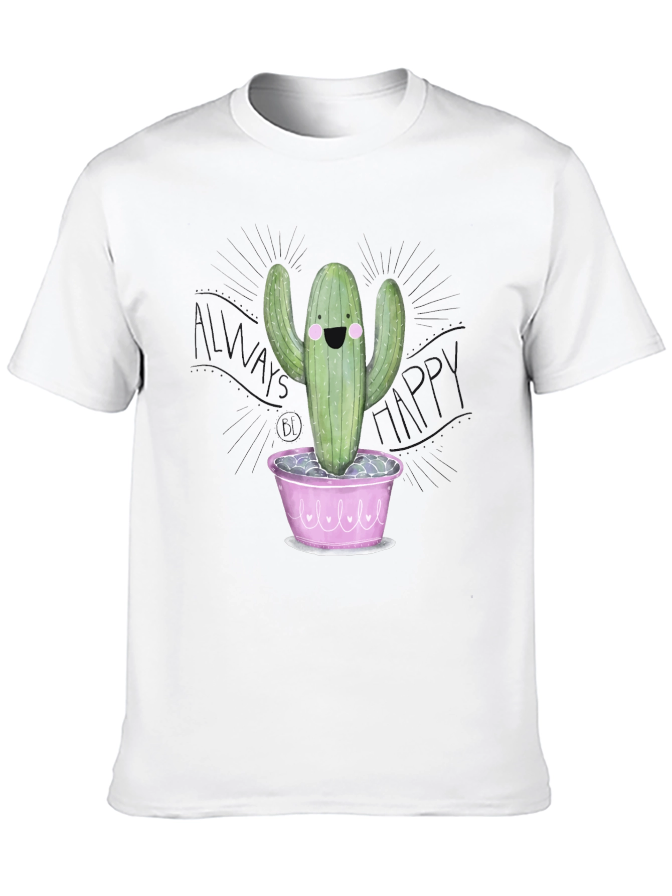 Always Happy Cactus Tee - Cute Plant Lover Shirt