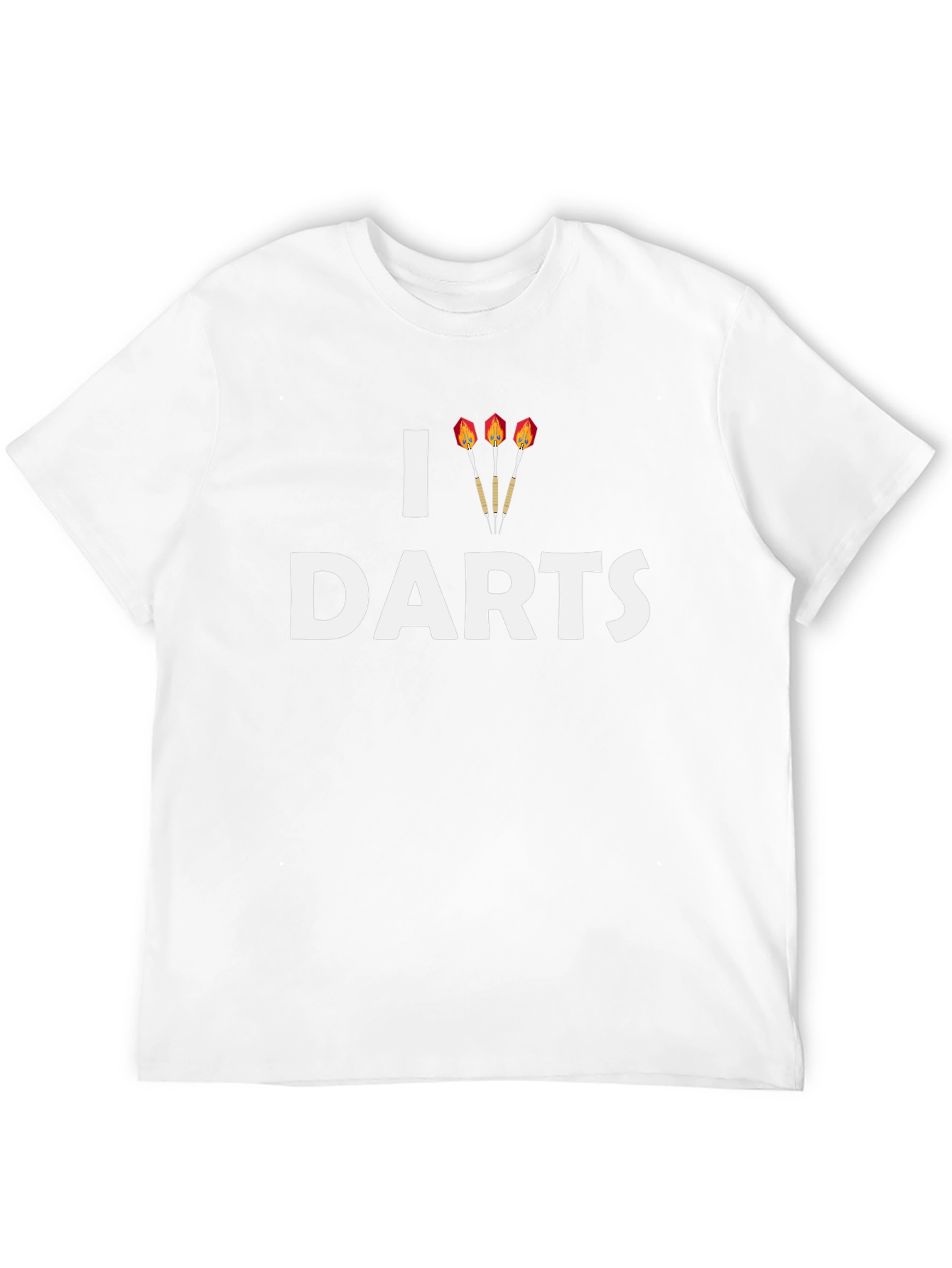 I Love Darts Graphic T-Shirt - Casual Comfort