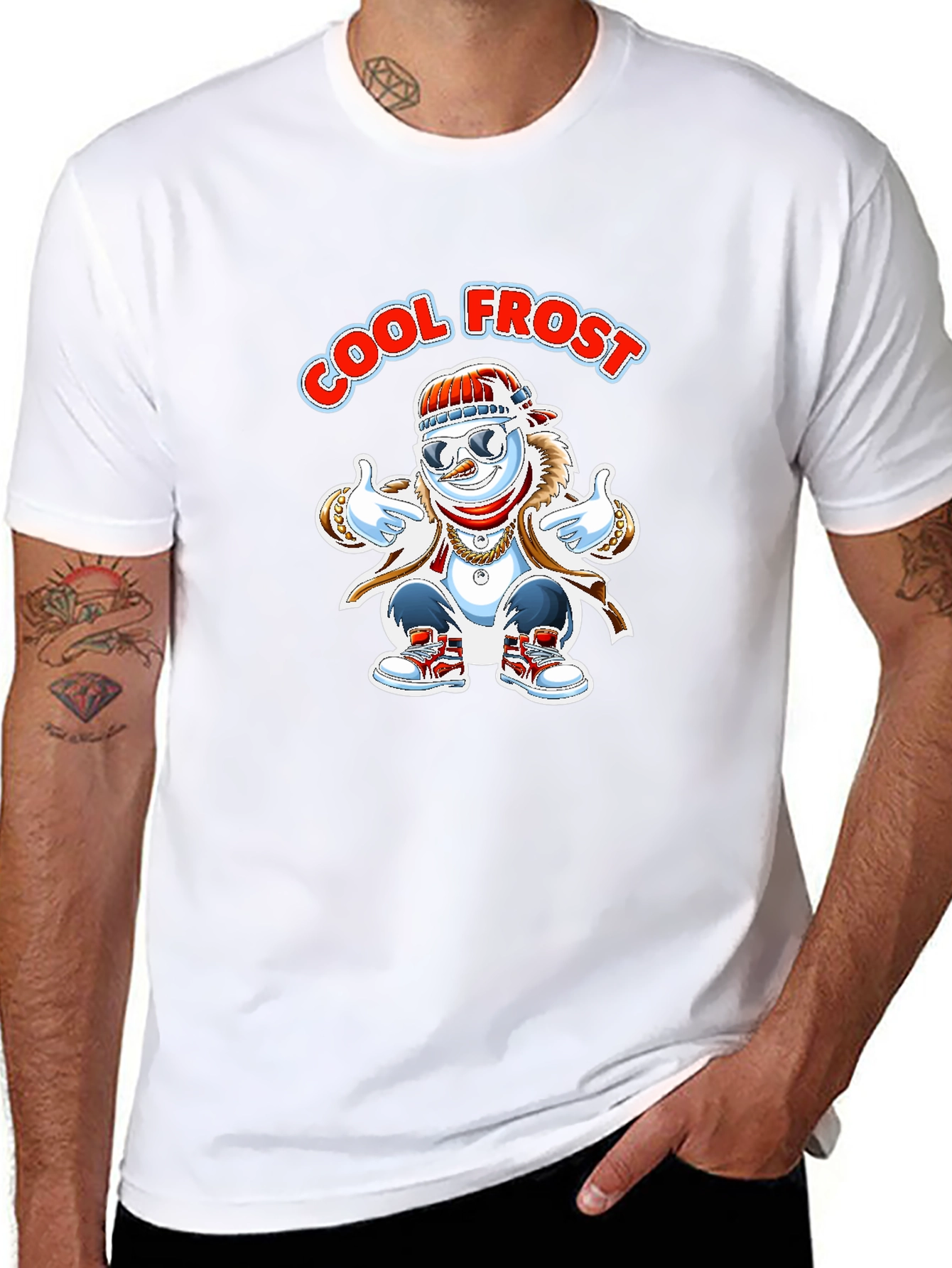 Cool Frost Snowman Graphic Tee