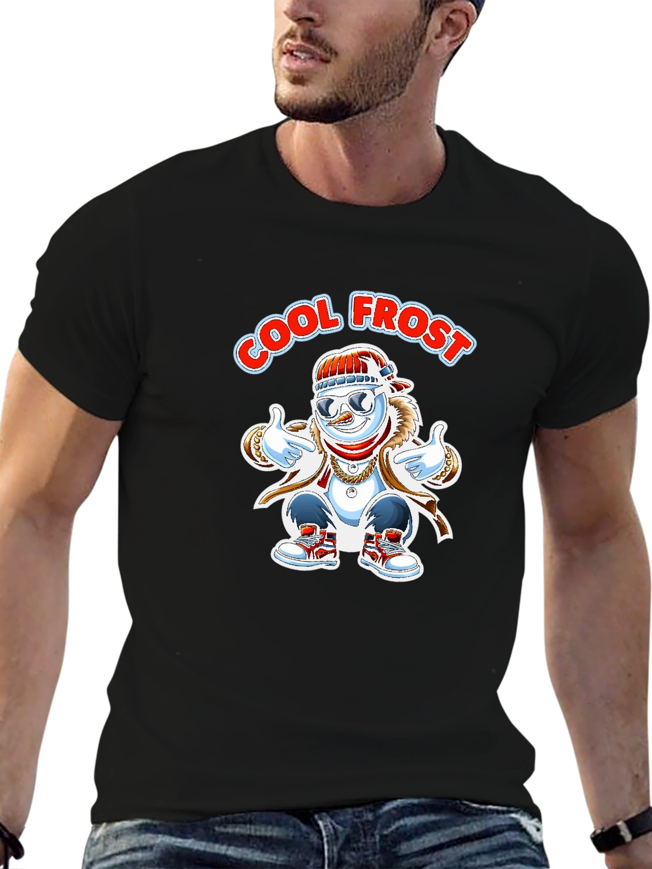 Cool Frost Snowman Graphic Tee