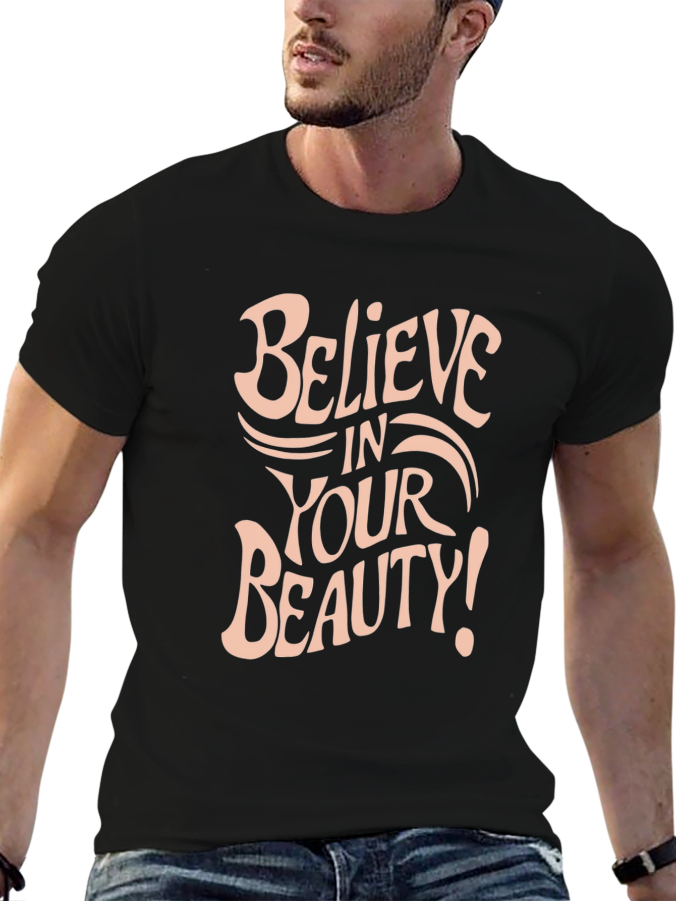 Believe in Your Beauty Graphic Tee - Black