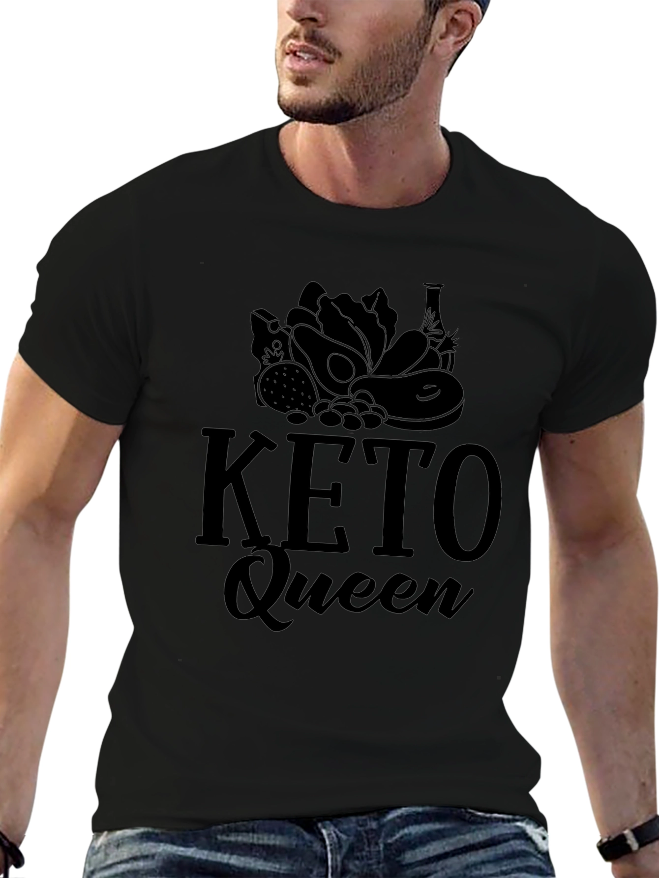 Keto Queen Black T-Shirt - Keto Diet Lifestyle Apparel