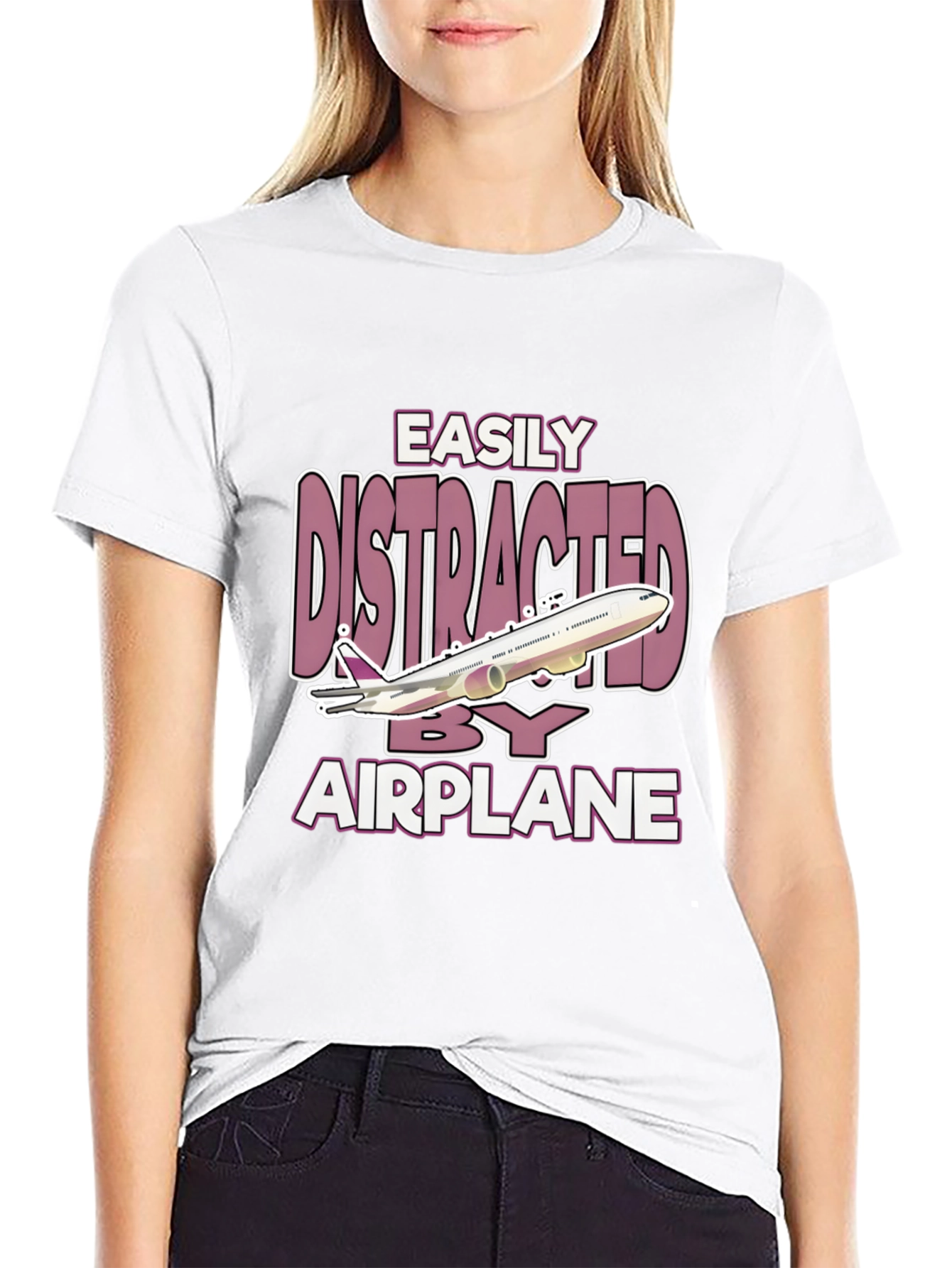 Easily Distracted by Airplane T-Shirt