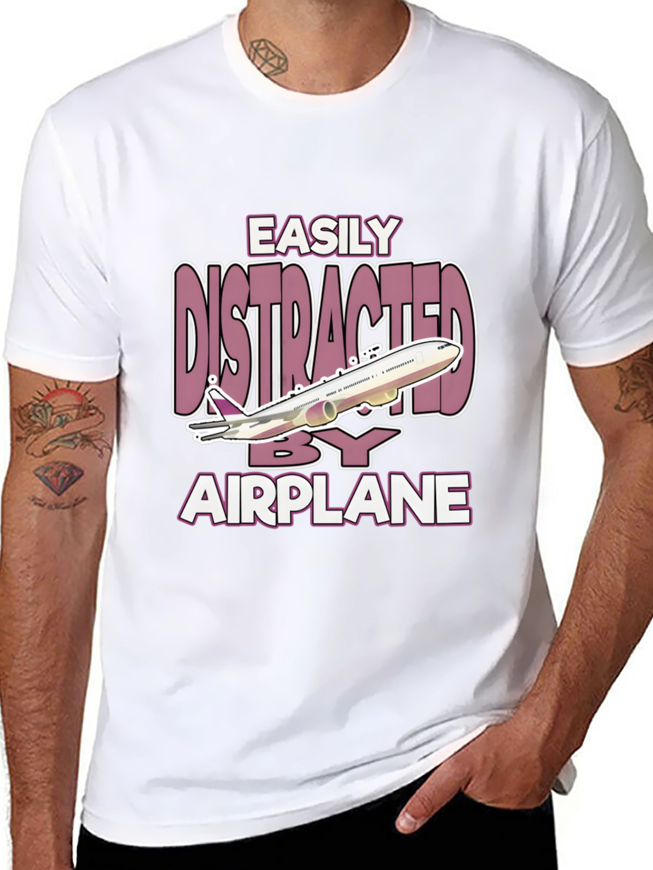 Easily Distracted by Airplane T-Shirt