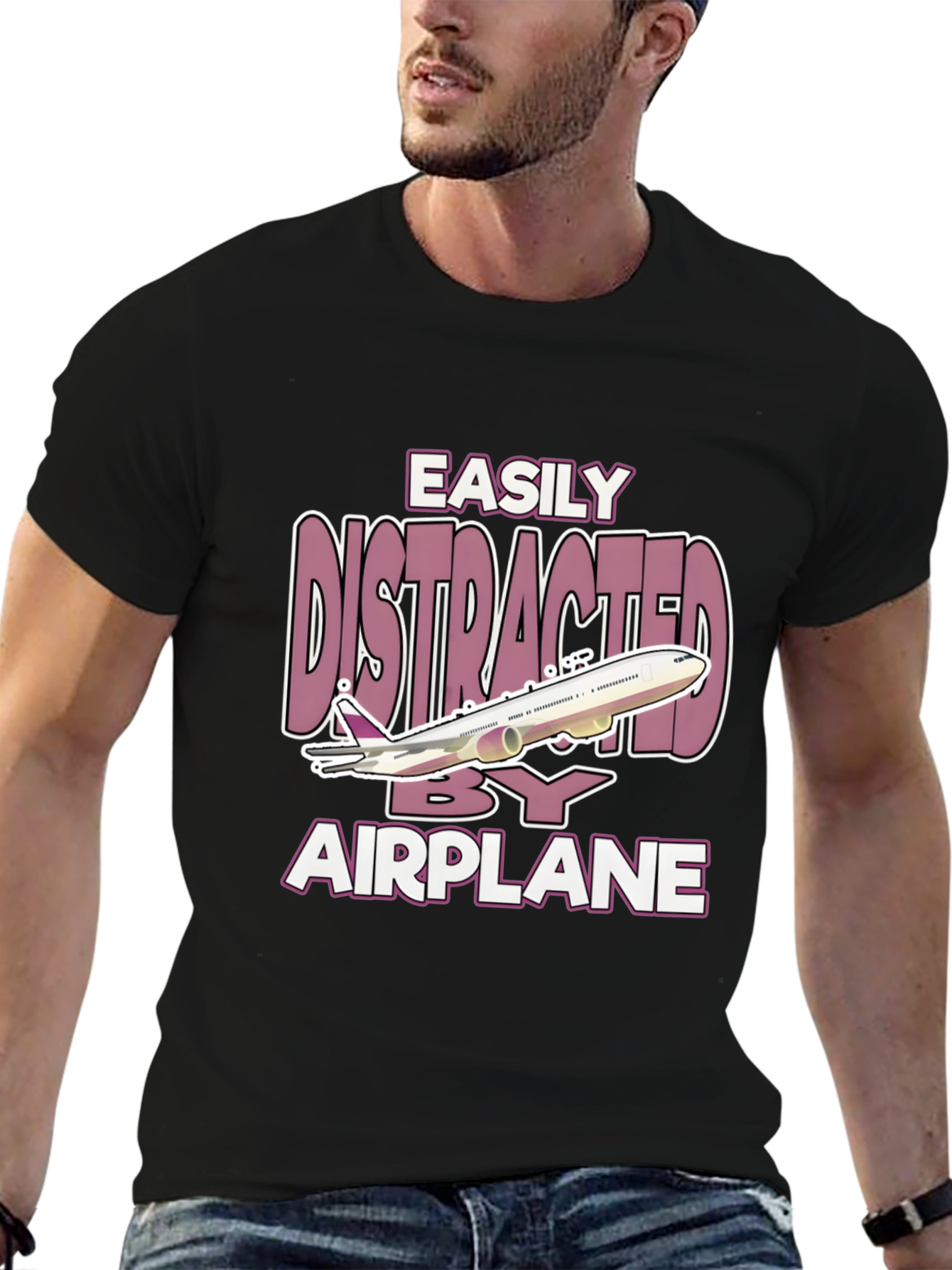 Easily Distracted by Airplane T-Shirt