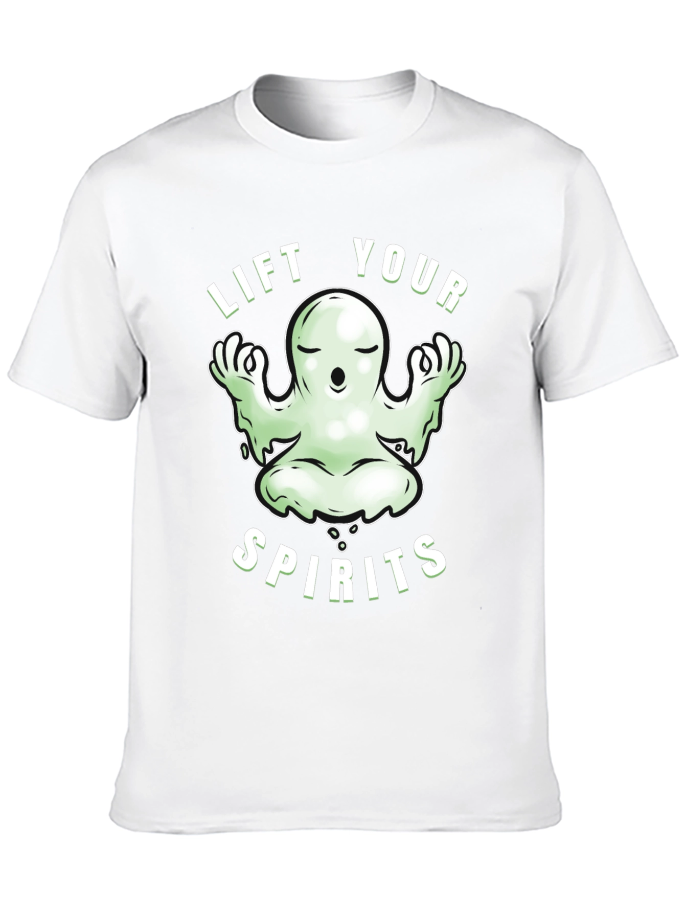 Lift Your Spirits Ghost Graphic Tee - Black