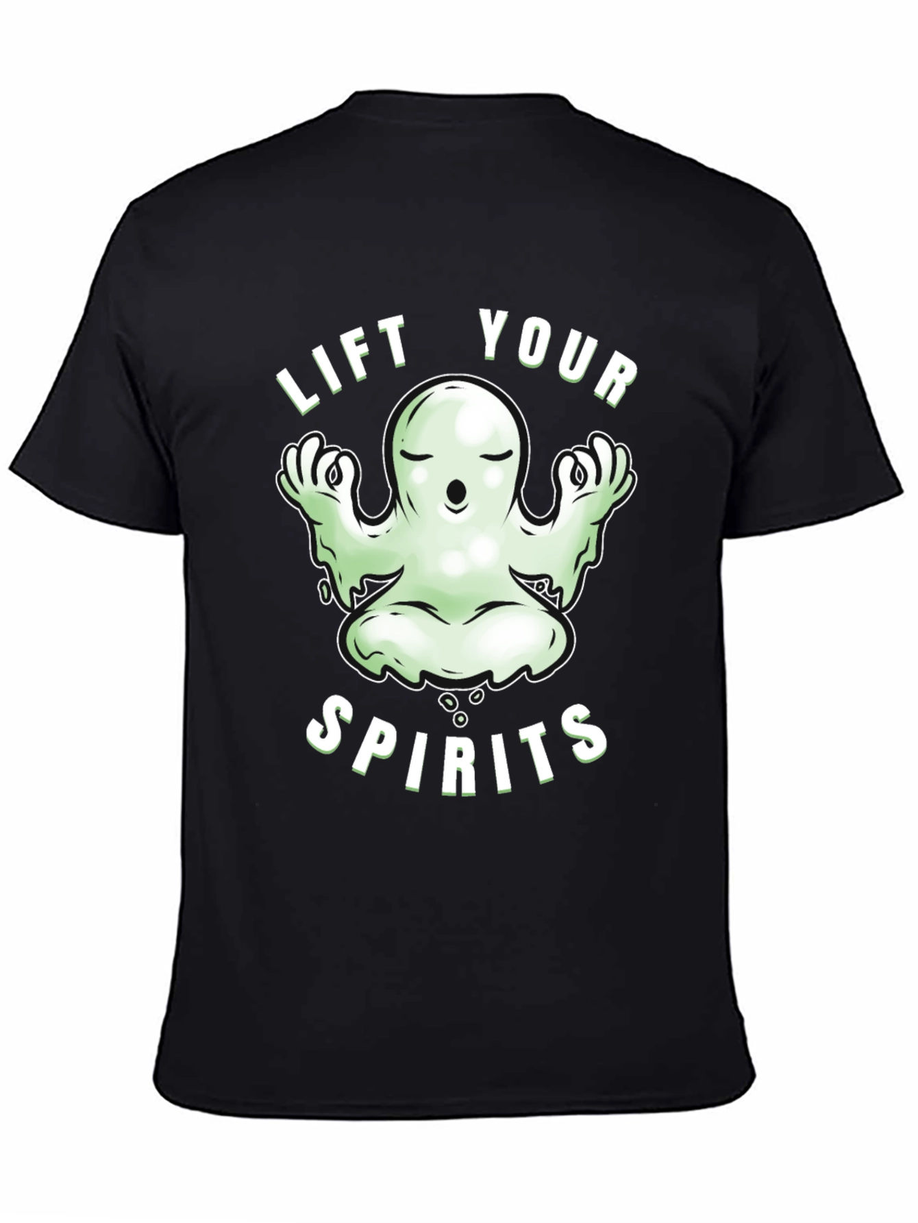 Lift Your Spirits Ghost Graphic Tee - Black