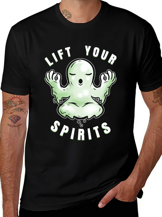 Lift Your Spirits Ghost Graphic Tee - Black
