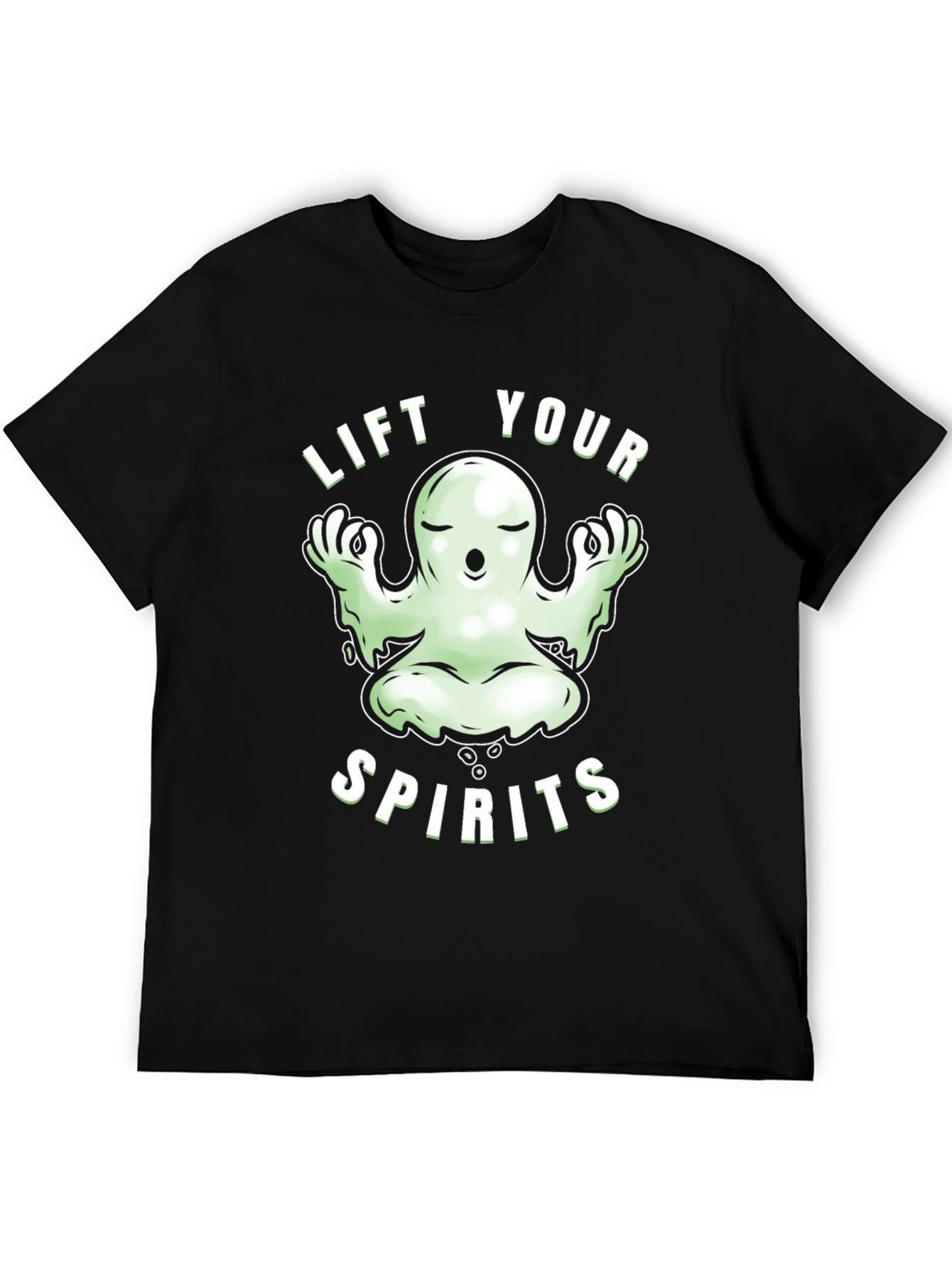 Lift Your Spirits Ghost Graphic Tee - Black