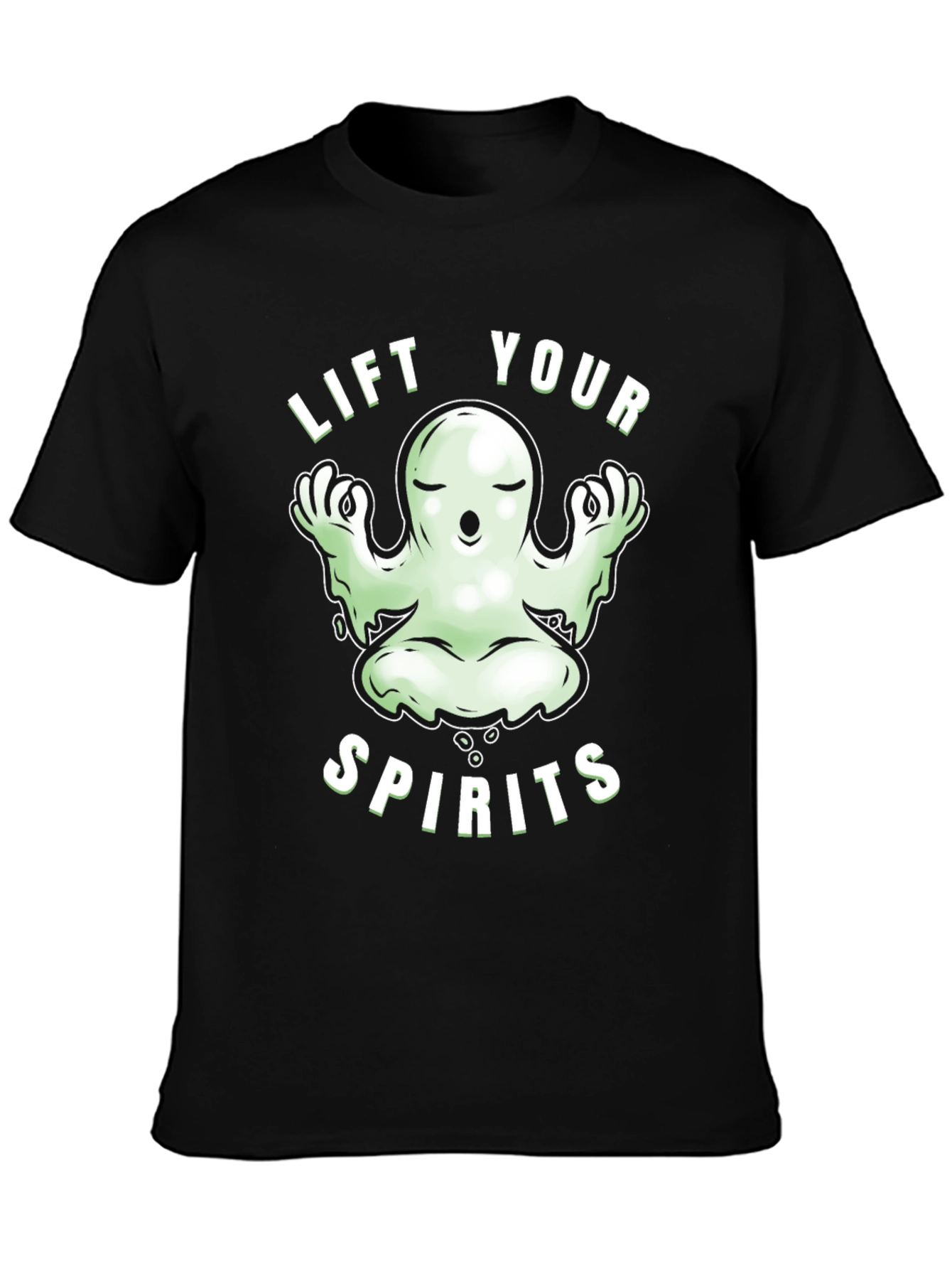 Lift Your Spirits Ghost Graphic Tee - Black