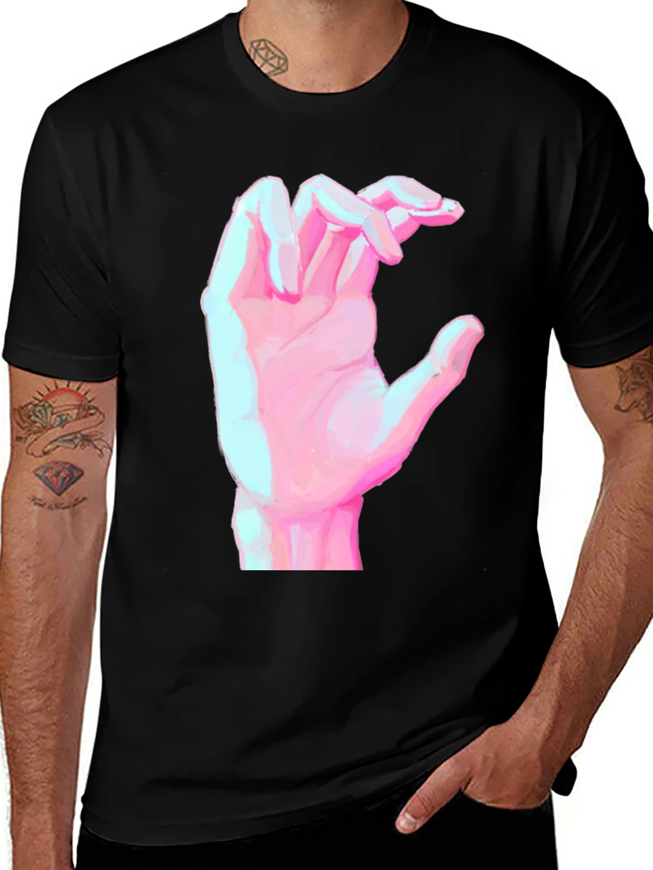 Hand Graphic Black T-Shirt