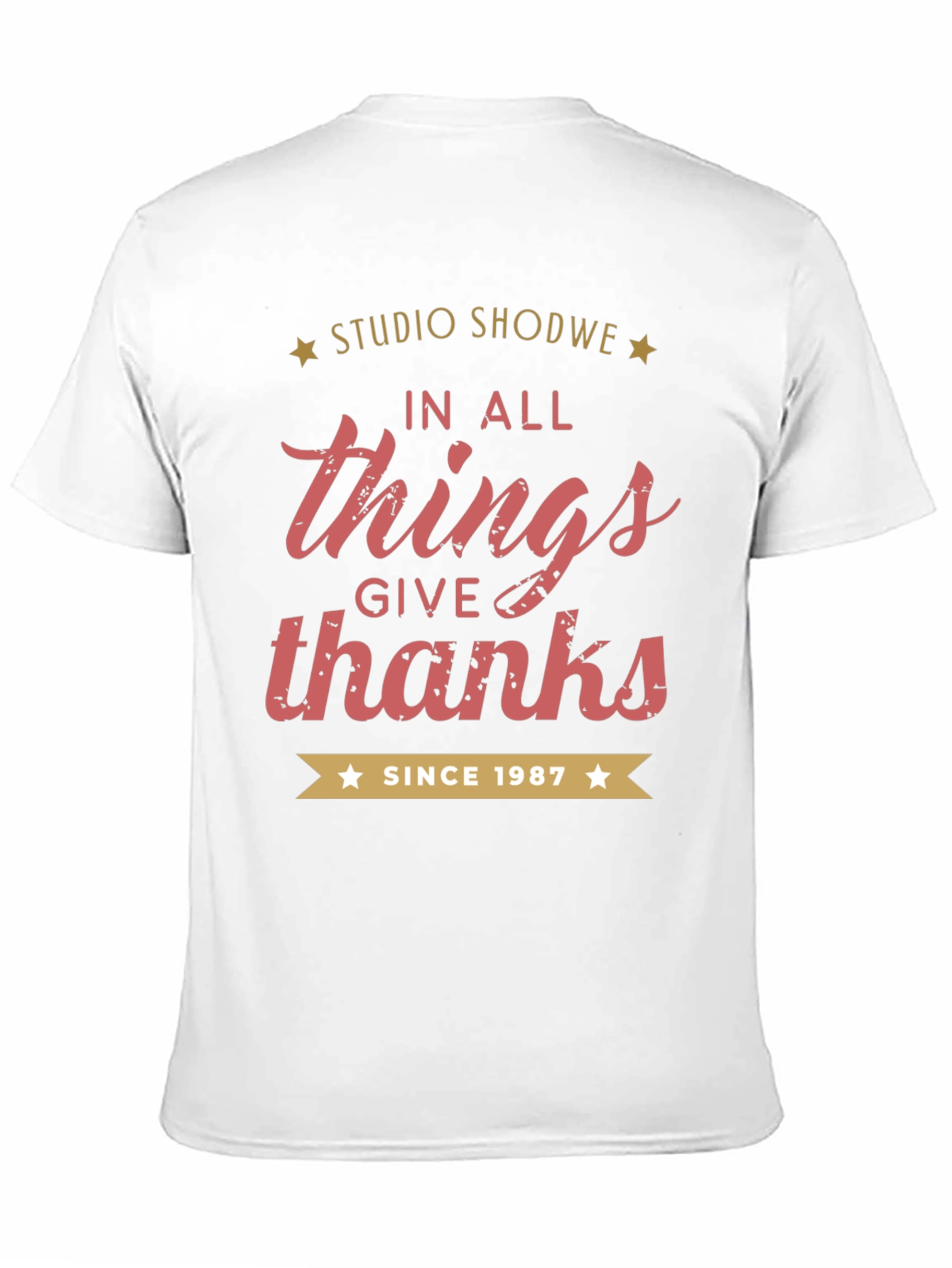 Studio Shodwe In All Things Give Thanks Black Tee