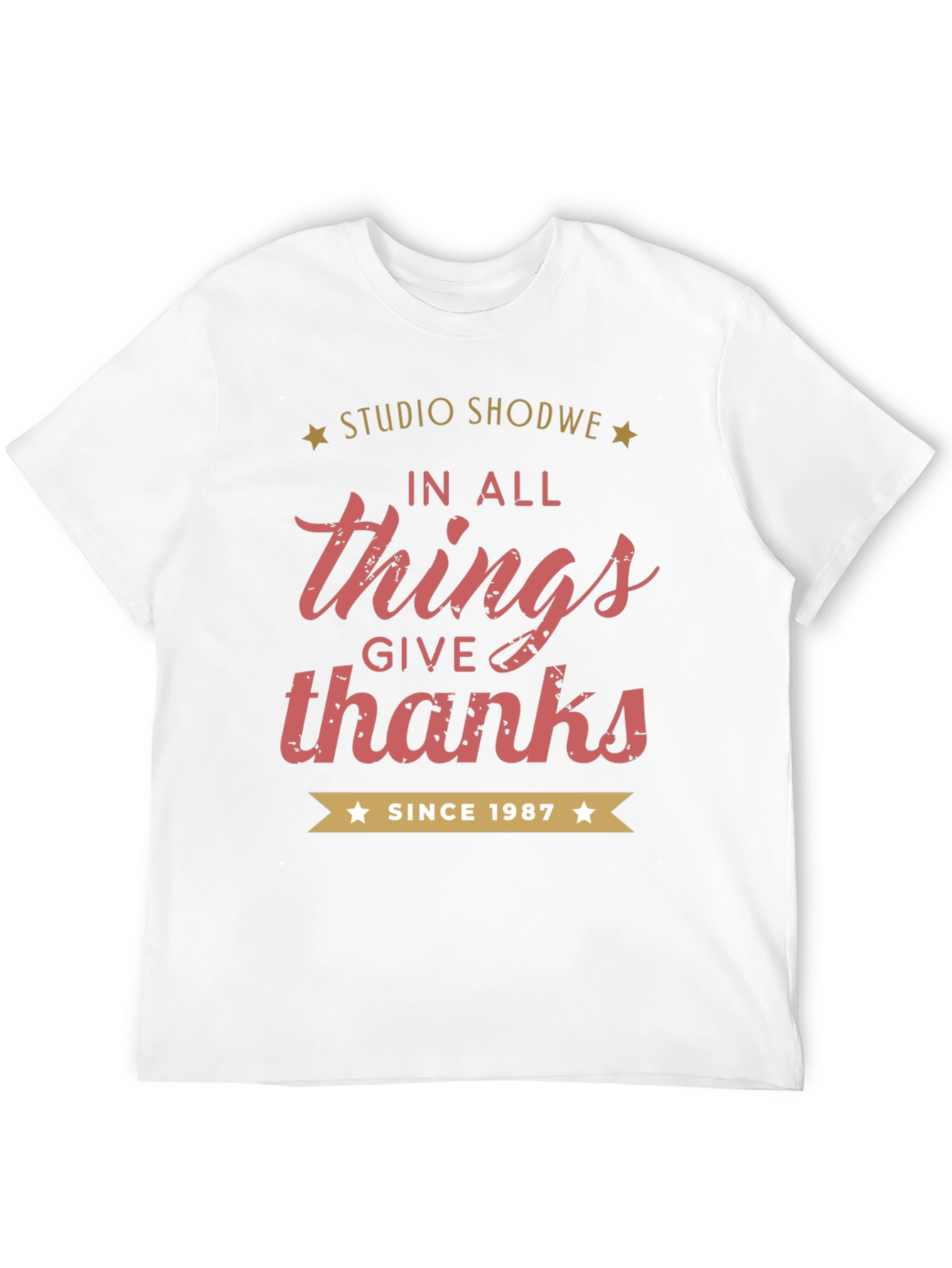 Studio Shodwe In All Things Give Thanks Black Tee