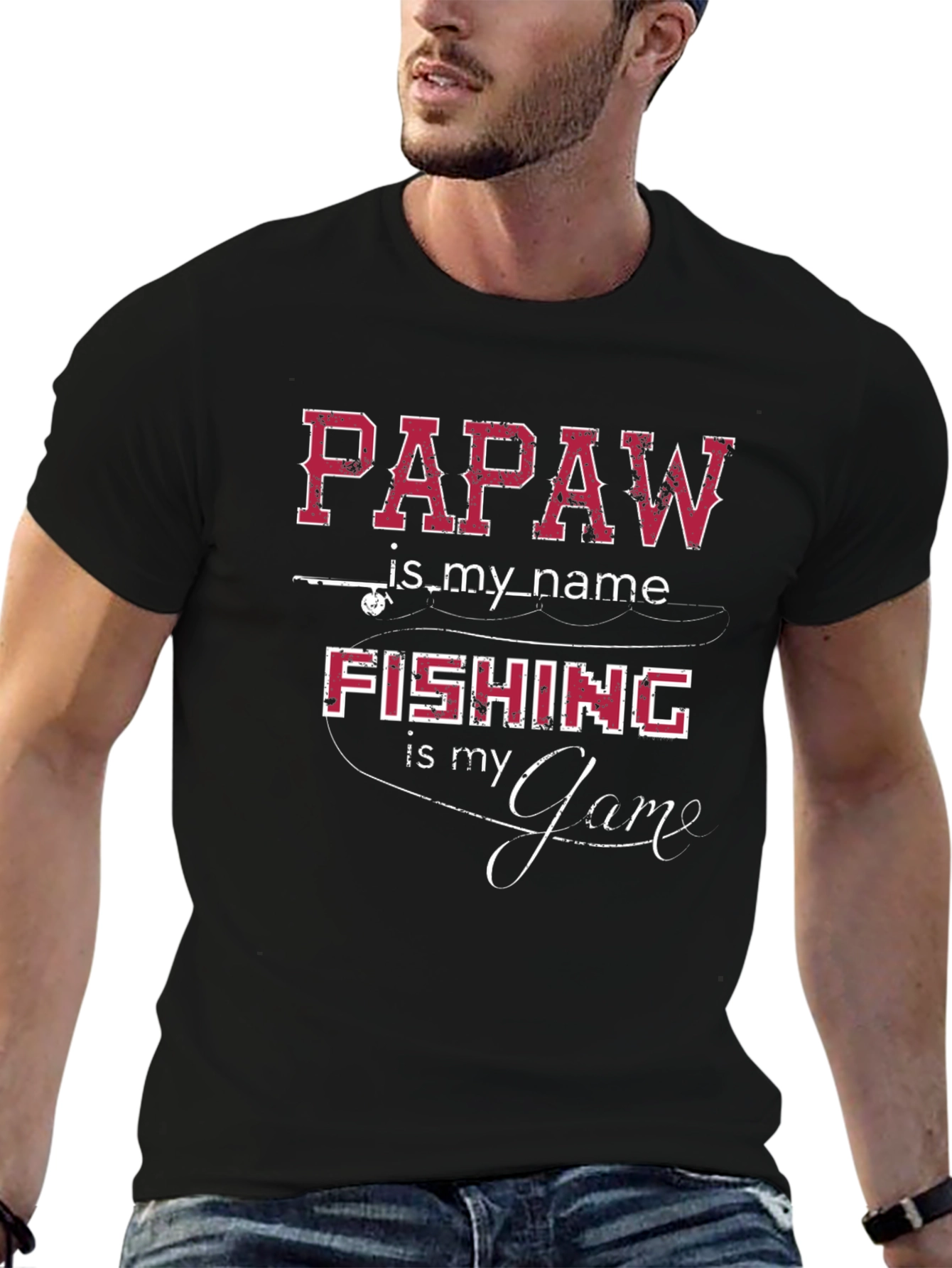 Papaw Fishing Game Tee - Grandfather Angler T-Shirt