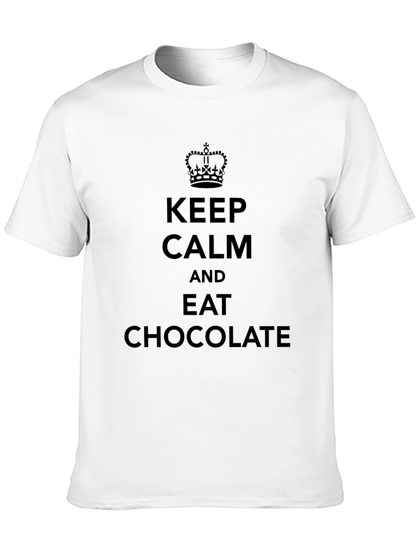 Keep Calm and Eat Chocolate Black T-Shirt