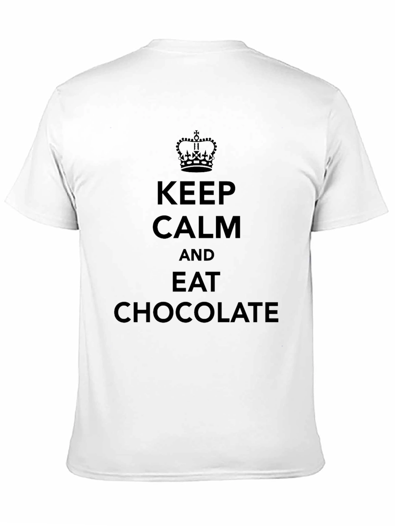 Keep Calm and Eat Chocolate Black T-Shirt