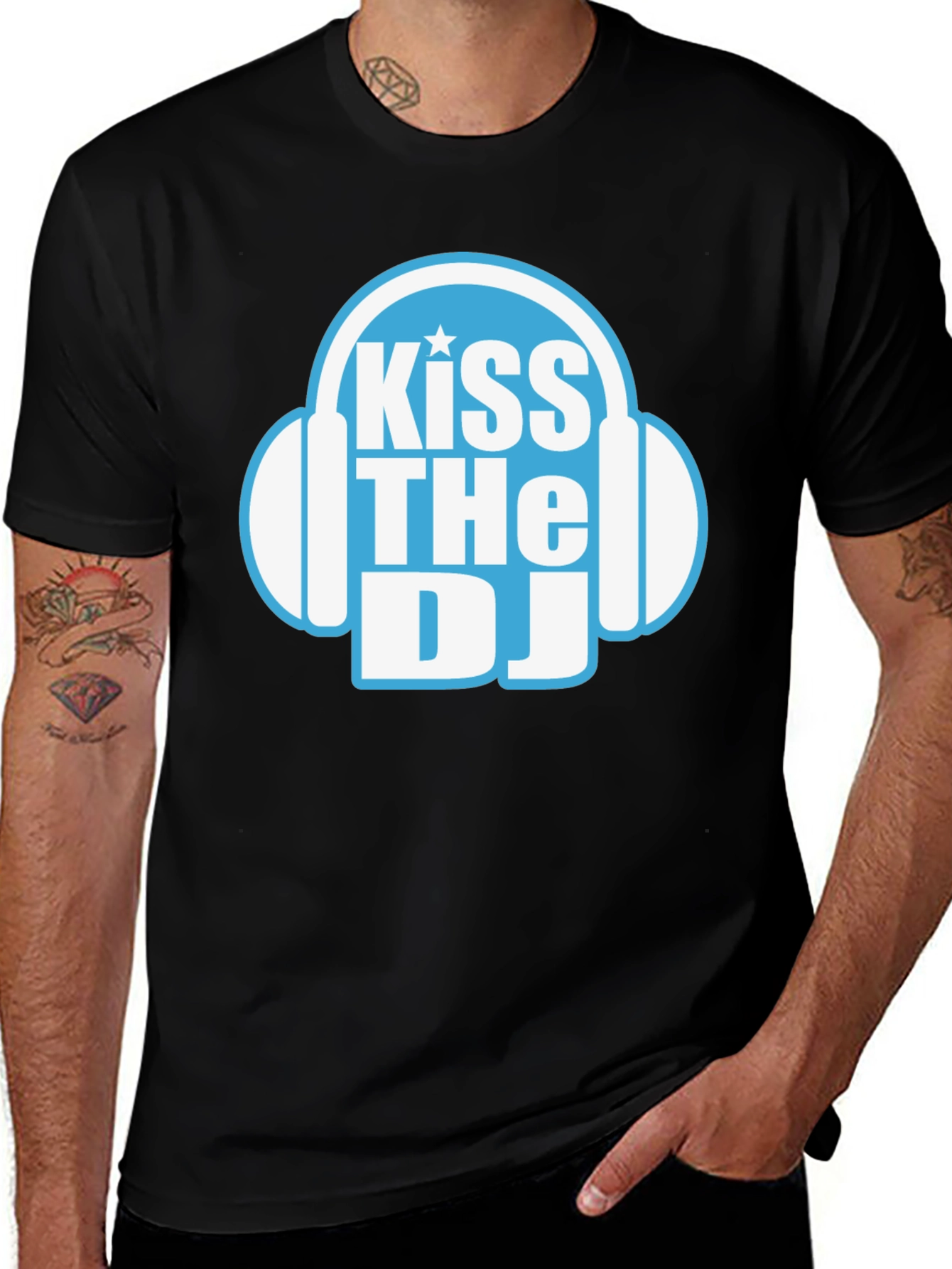 Kiss The DJ Graphic Tee - Music Lovers T-Shirt