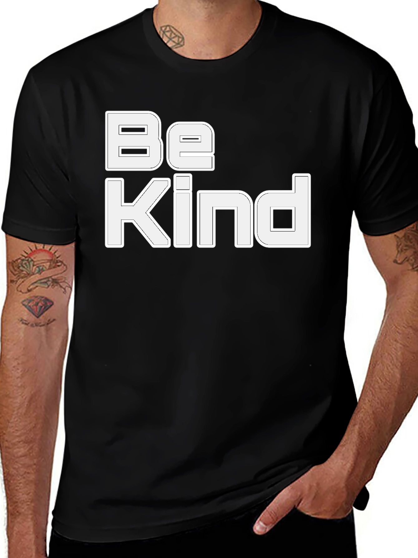 Be Kind Graphic Print Black T-Shirt