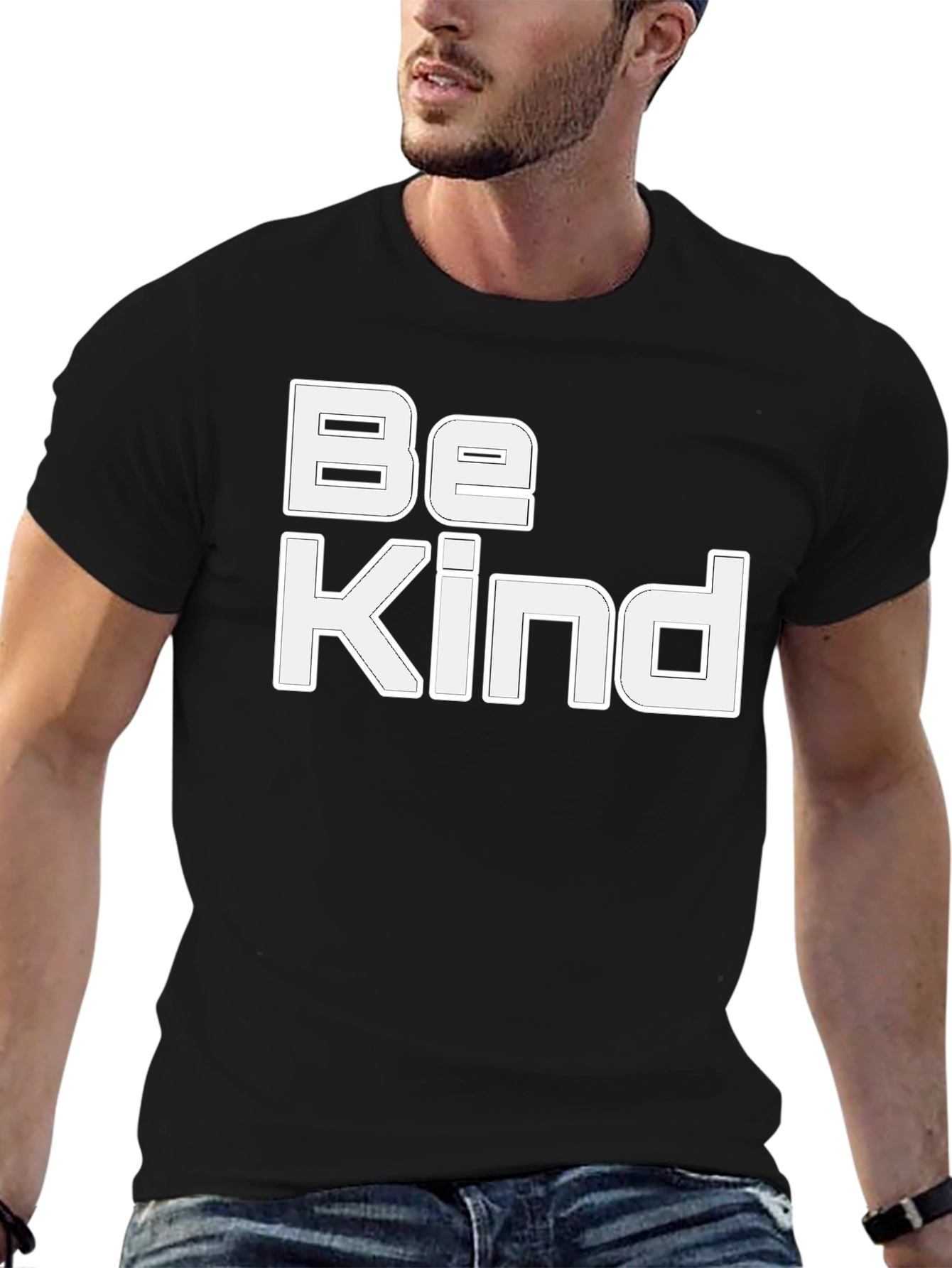 Be Kind Graphic Print Black T-Shirt