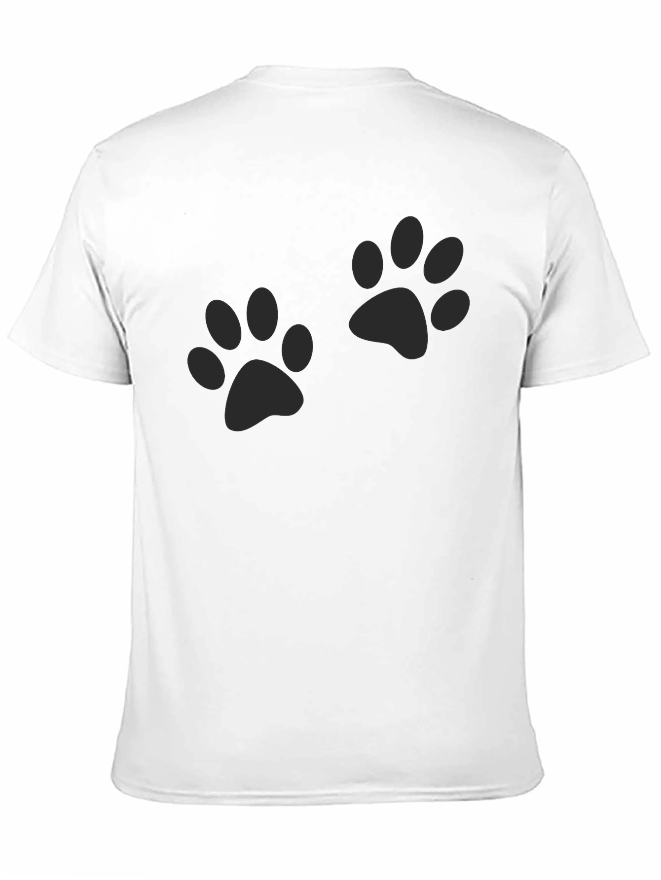 Paw Print Crew Neck T-Shirt - Casual Comfort