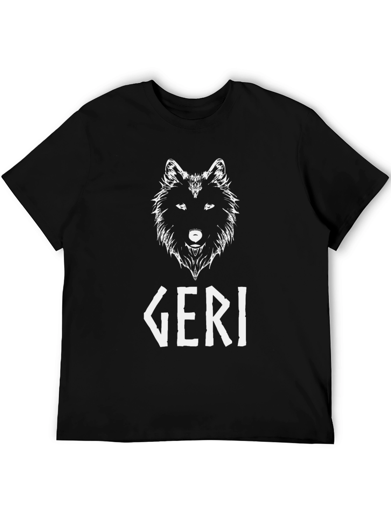 Geri Wolf Graphic T-Shirt - Black