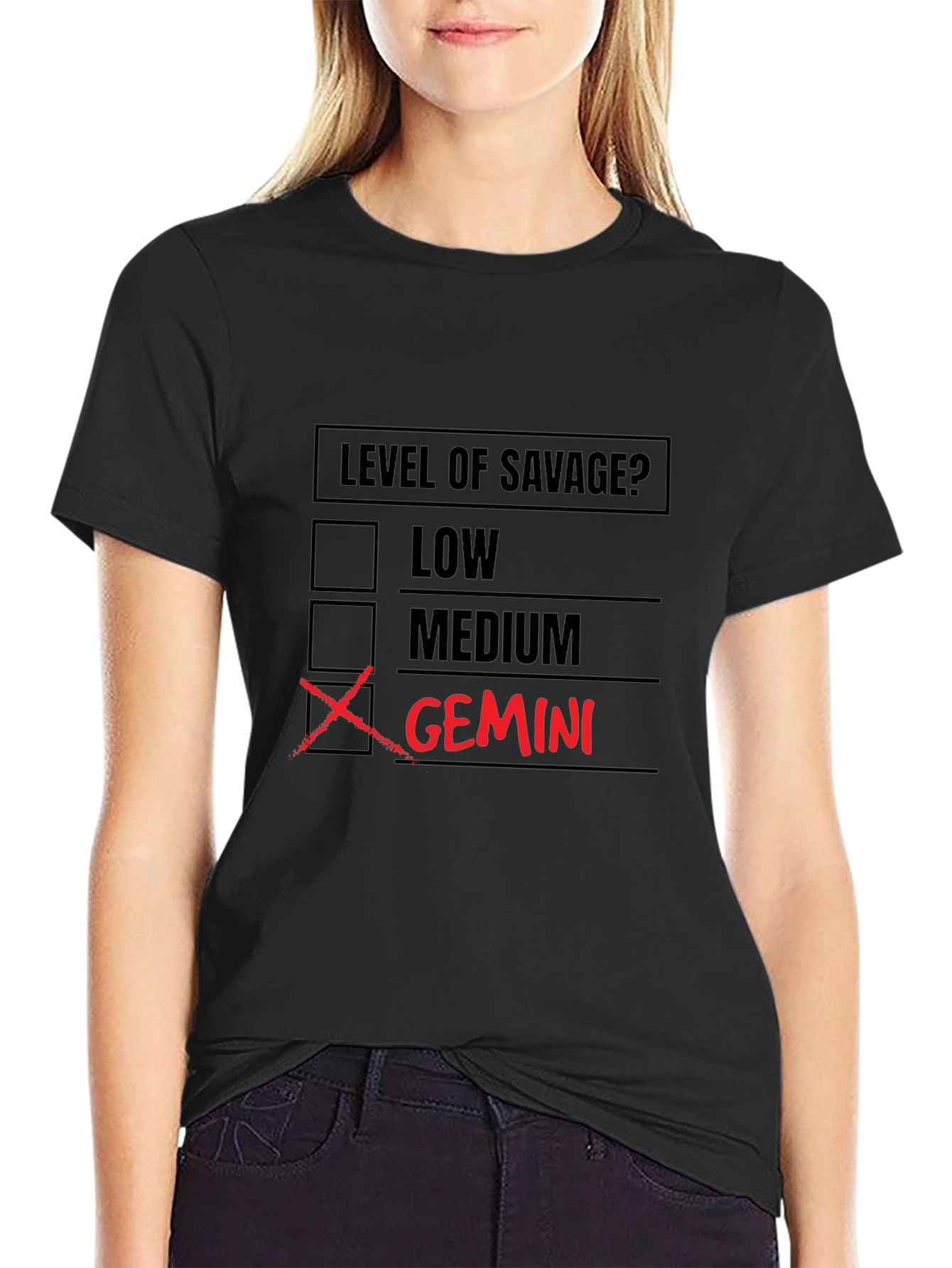 Gemini Level of Savage? Graphic T-Shirt