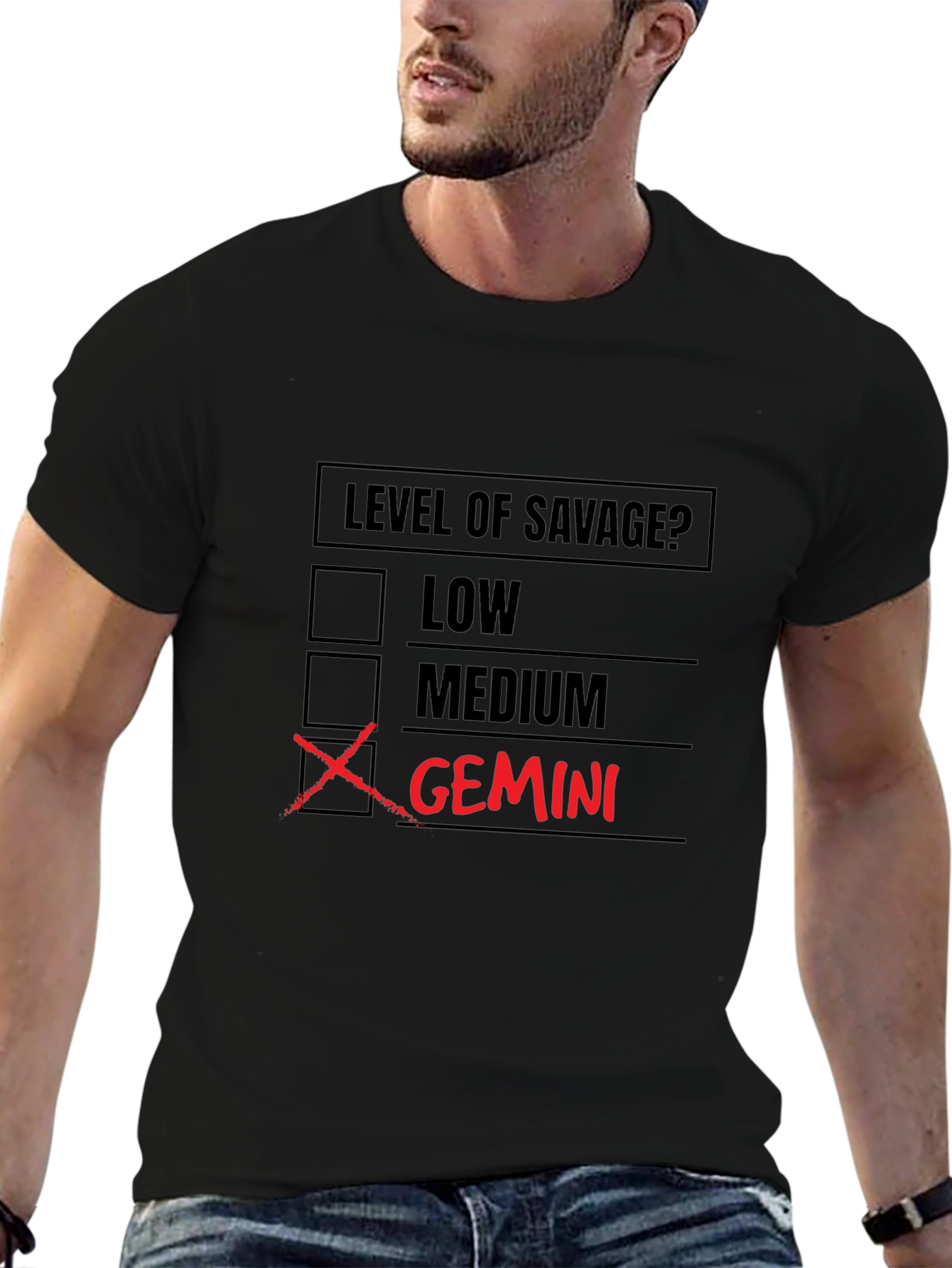 Gemini Level of Savage? Graphic T-Shirt