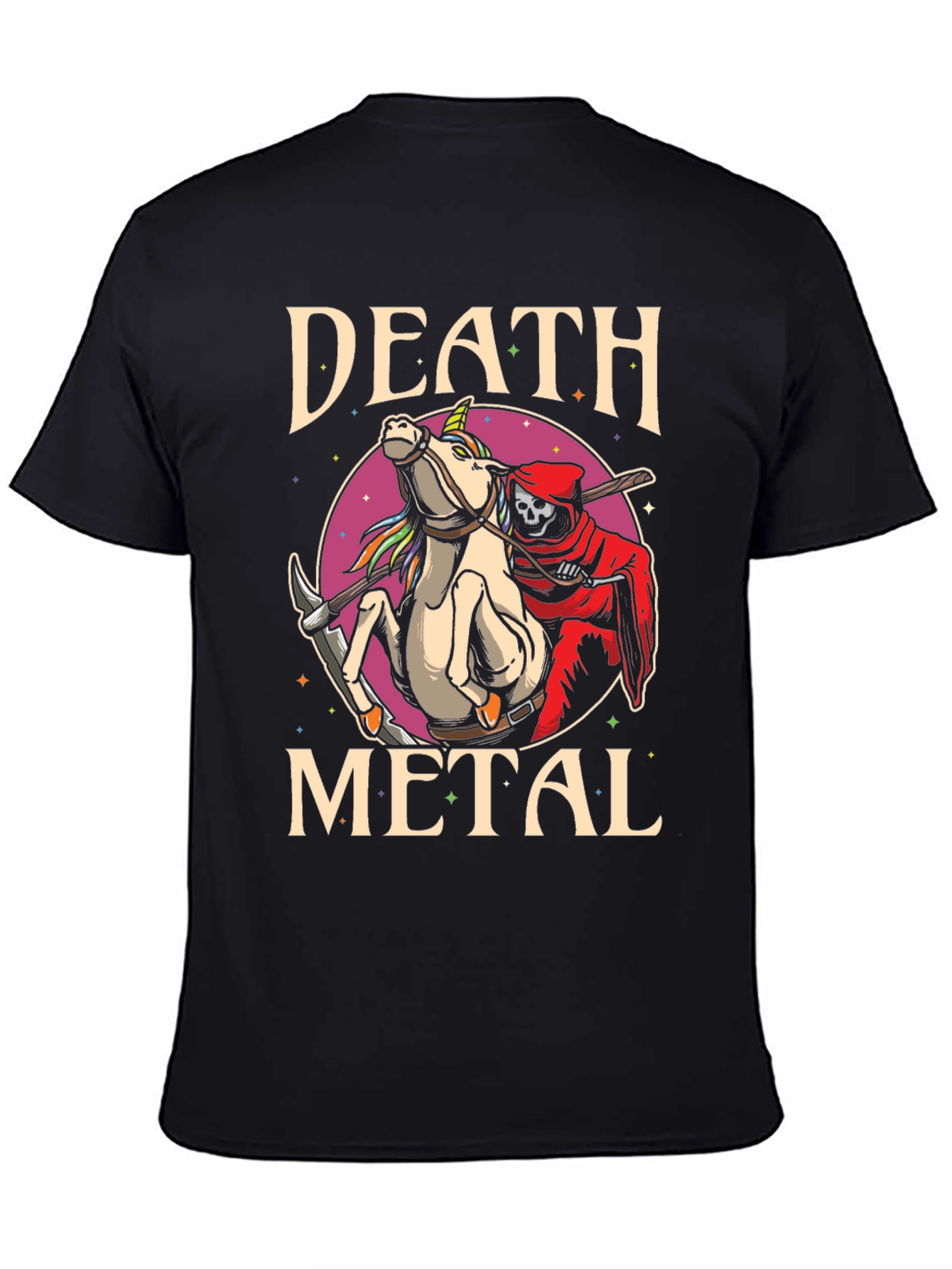 Death Metal Unicorn Graphic Tee