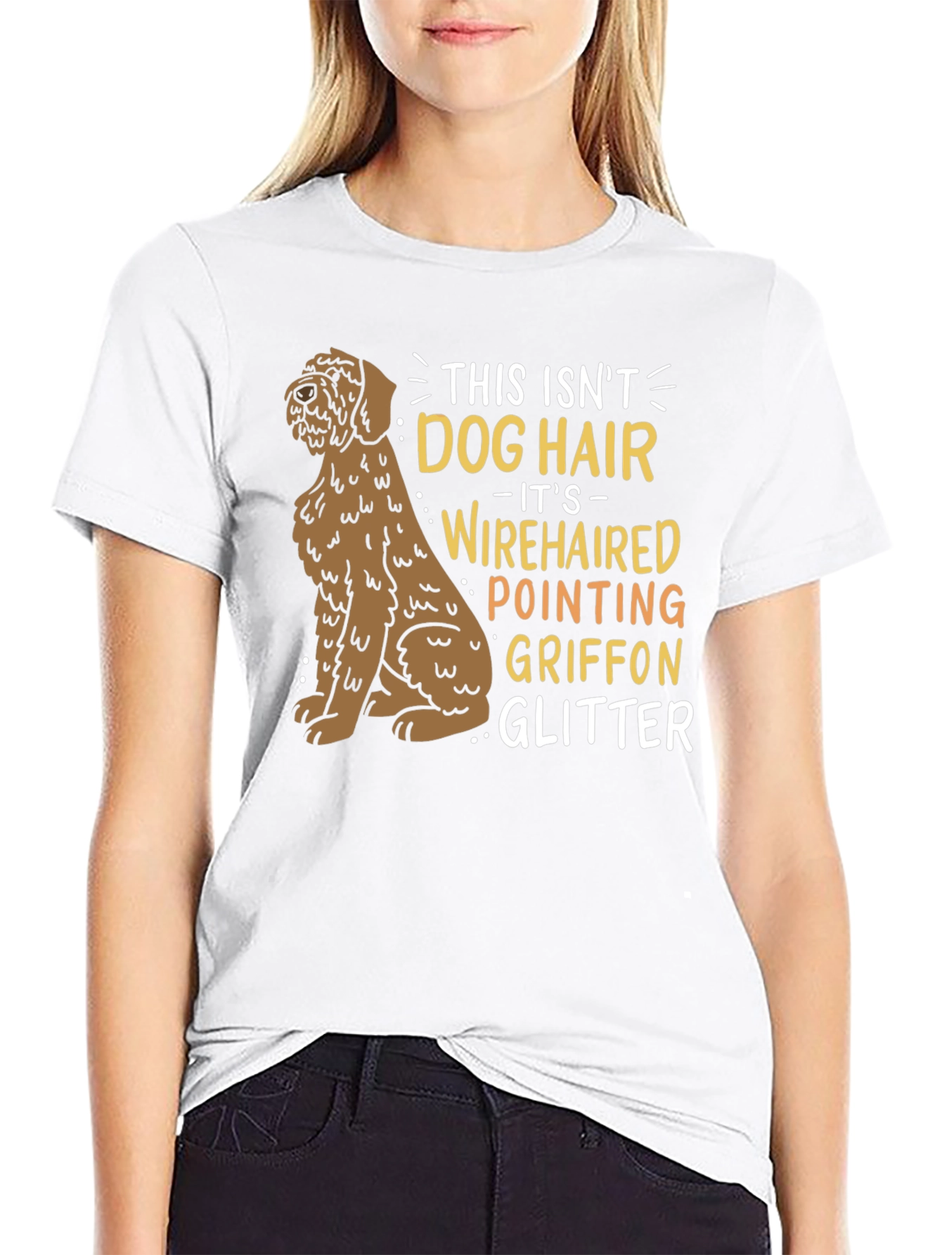 Wirehaired Pointing Griffon Dog Hair T-Shirt