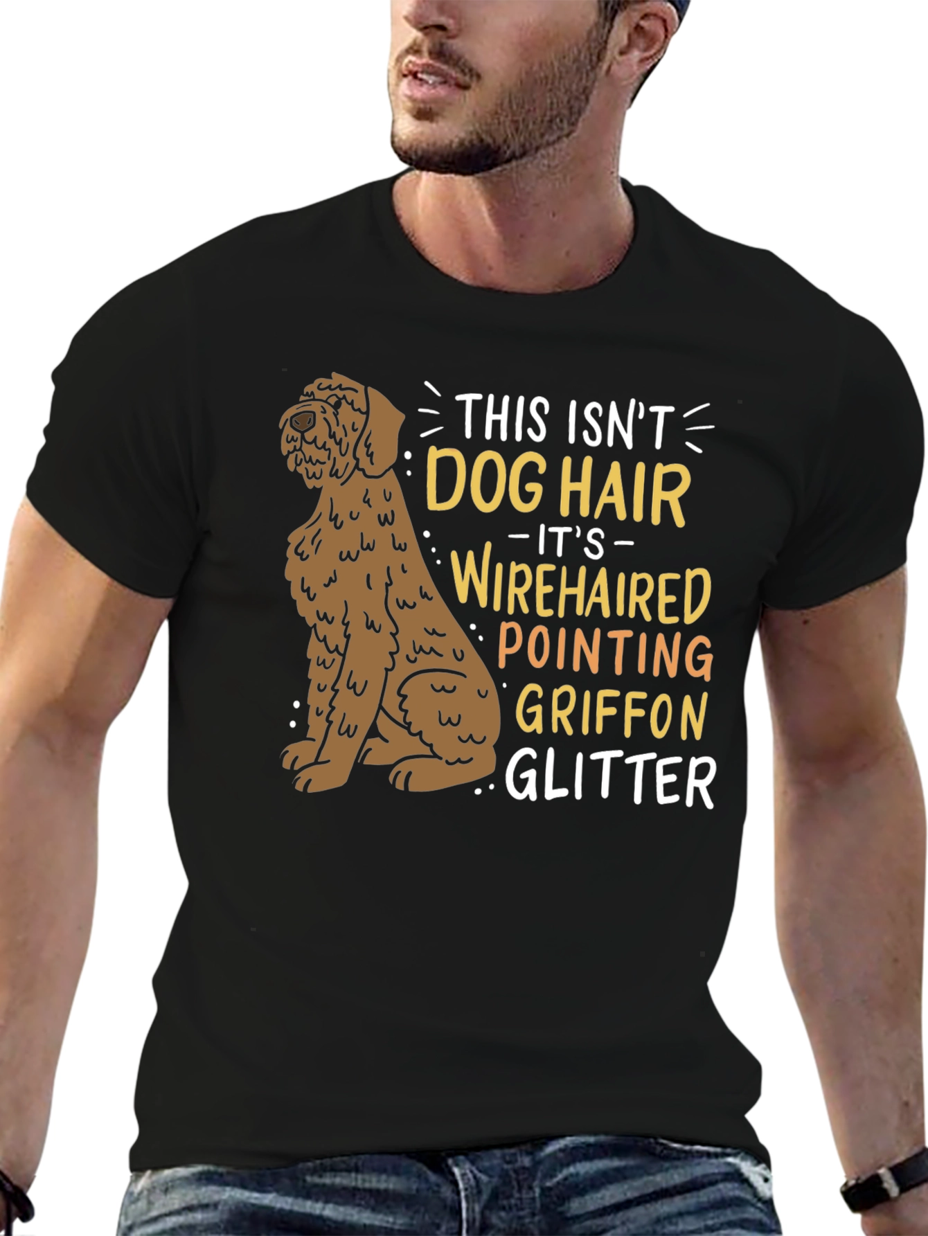 Wirehaired Pointing Griffon Dog Hair T-Shirt