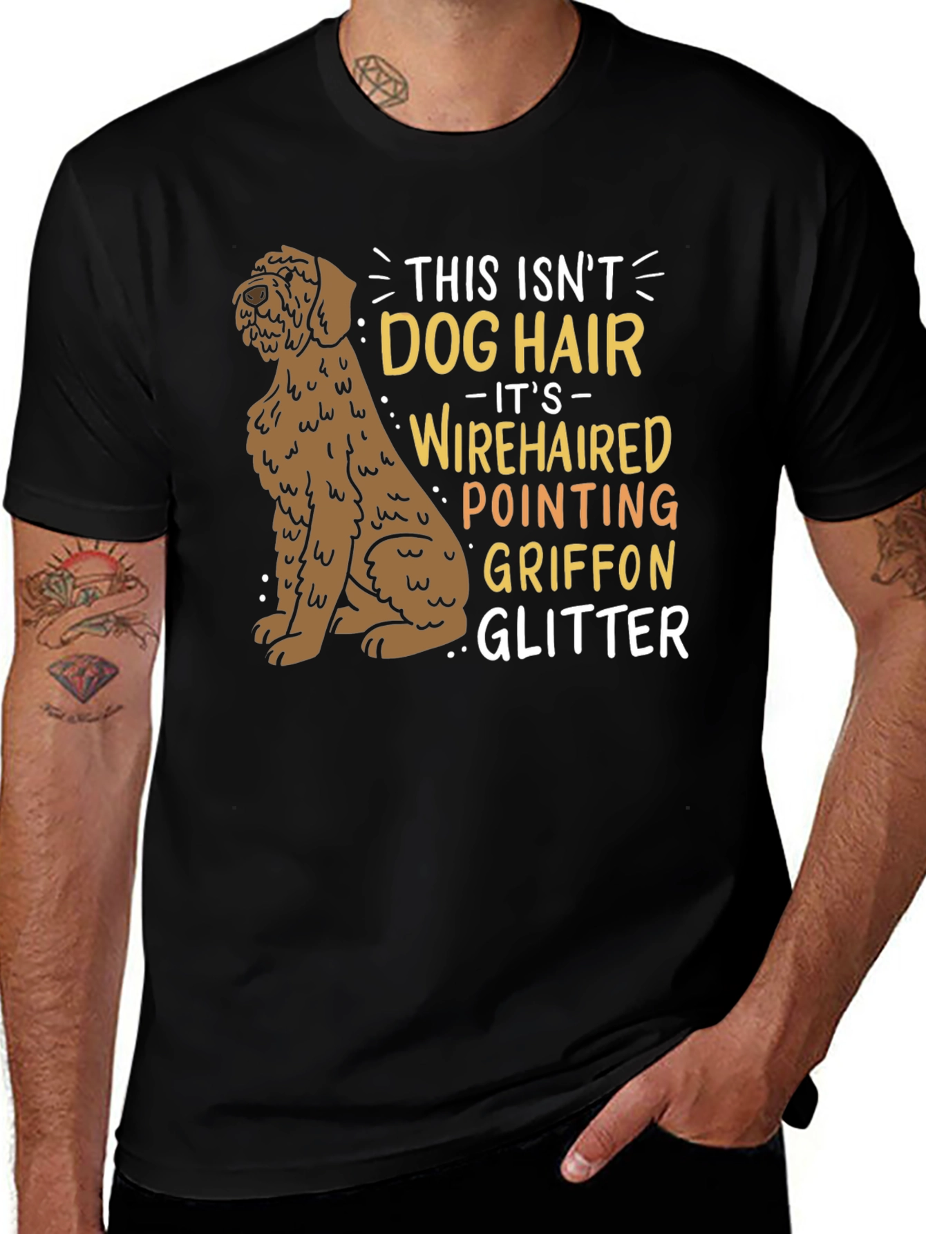 Wirehaired Pointing Griffon Dog Hair T-Shirt